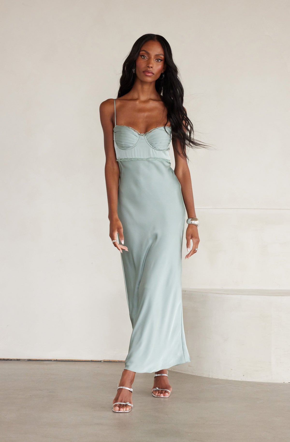 Florianne Satin Maxi Dress