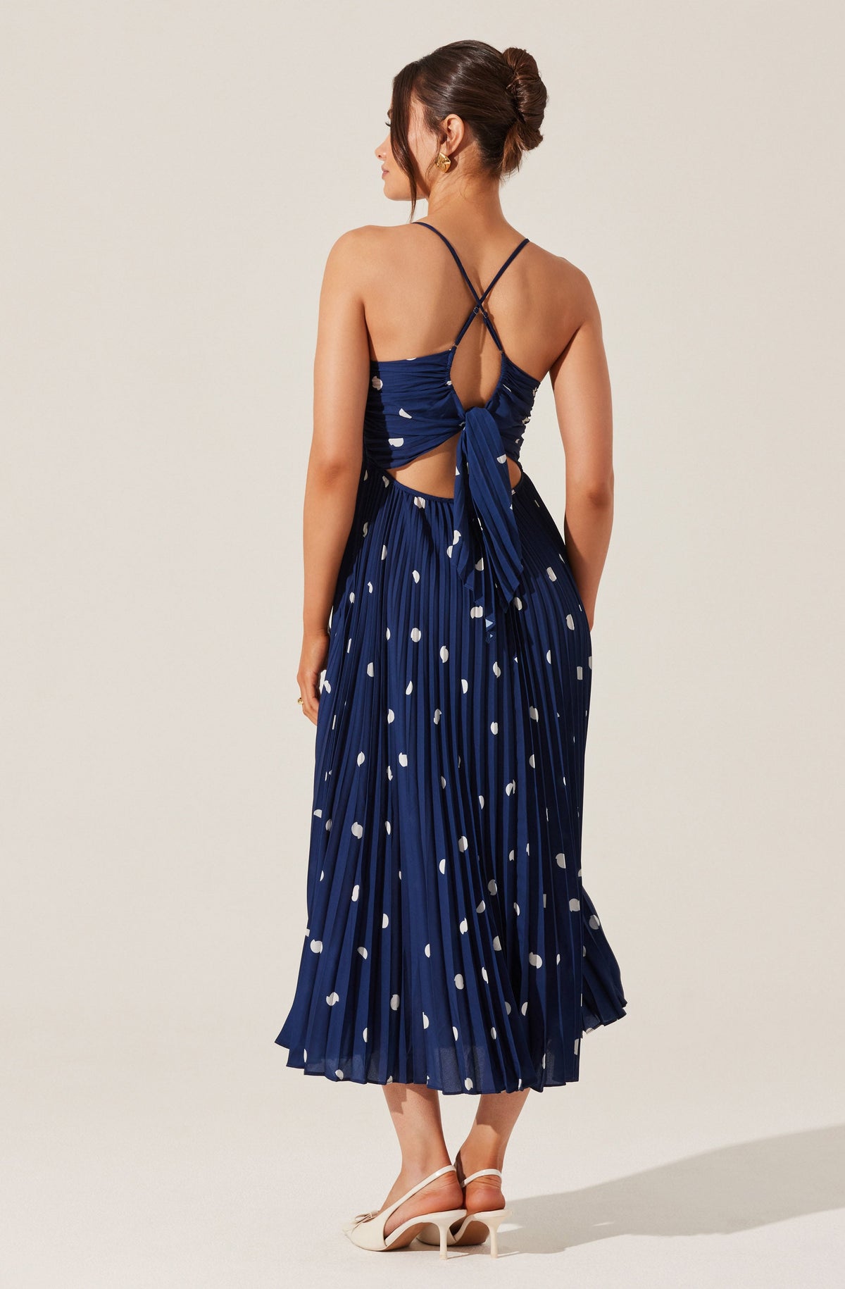 Blythe Floral Plisse Midi Dress