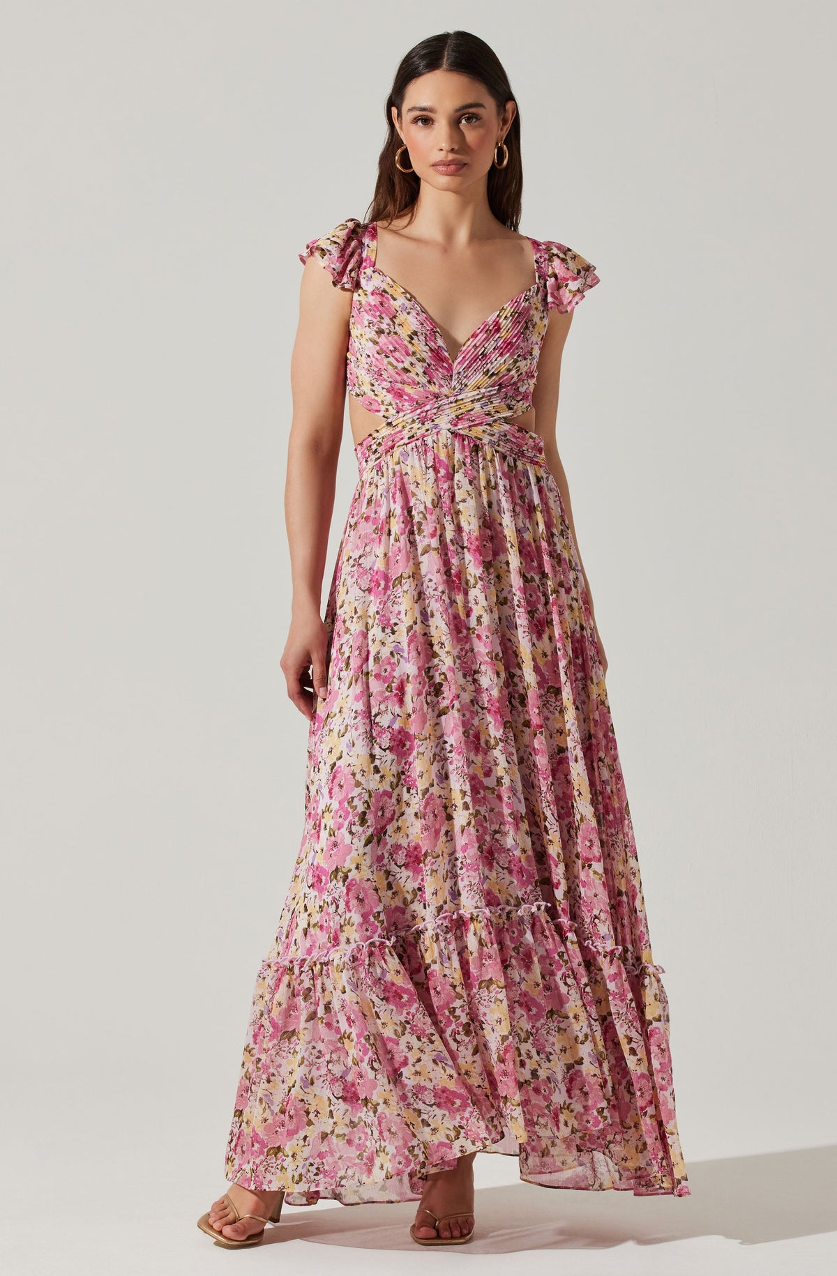 Primrose Floral Strappy Back Maxi Dress