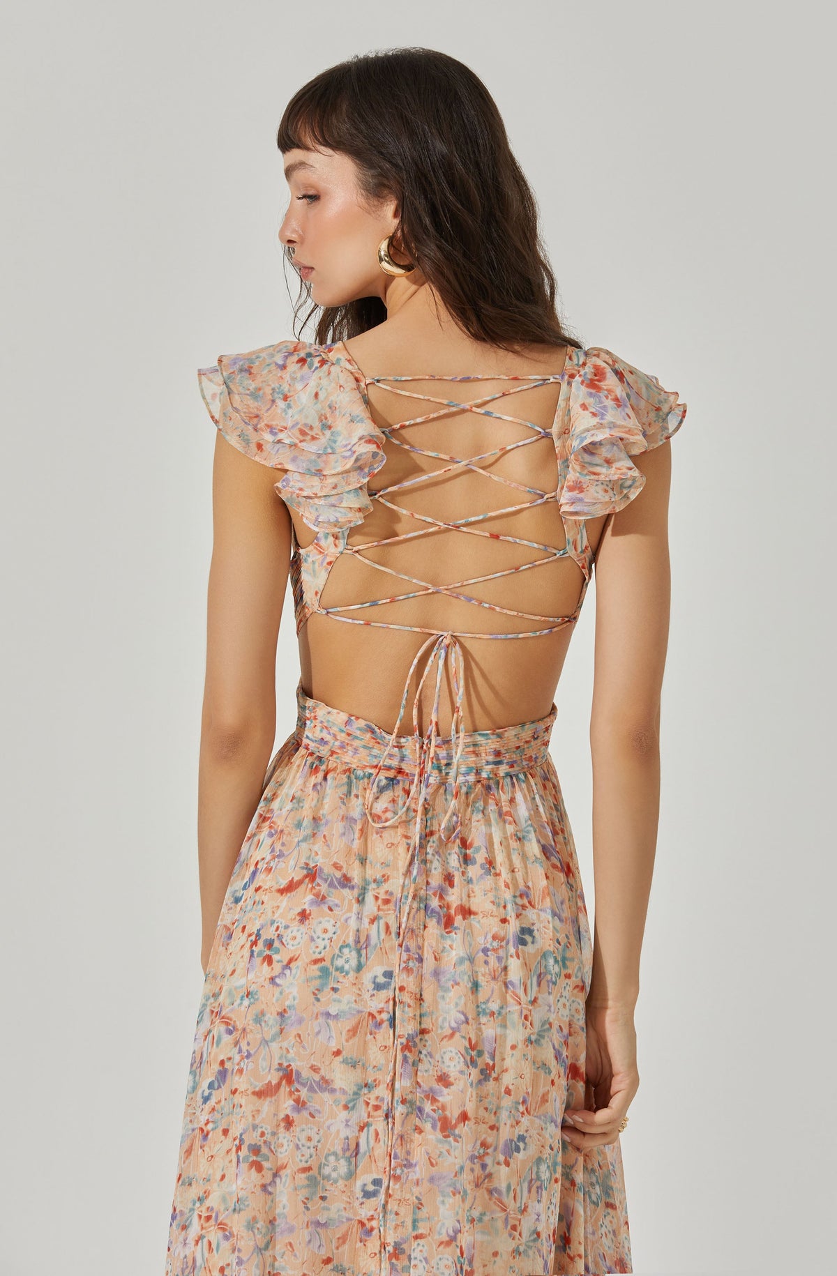 Primrose Floral Strappy Back Maxi Dress
