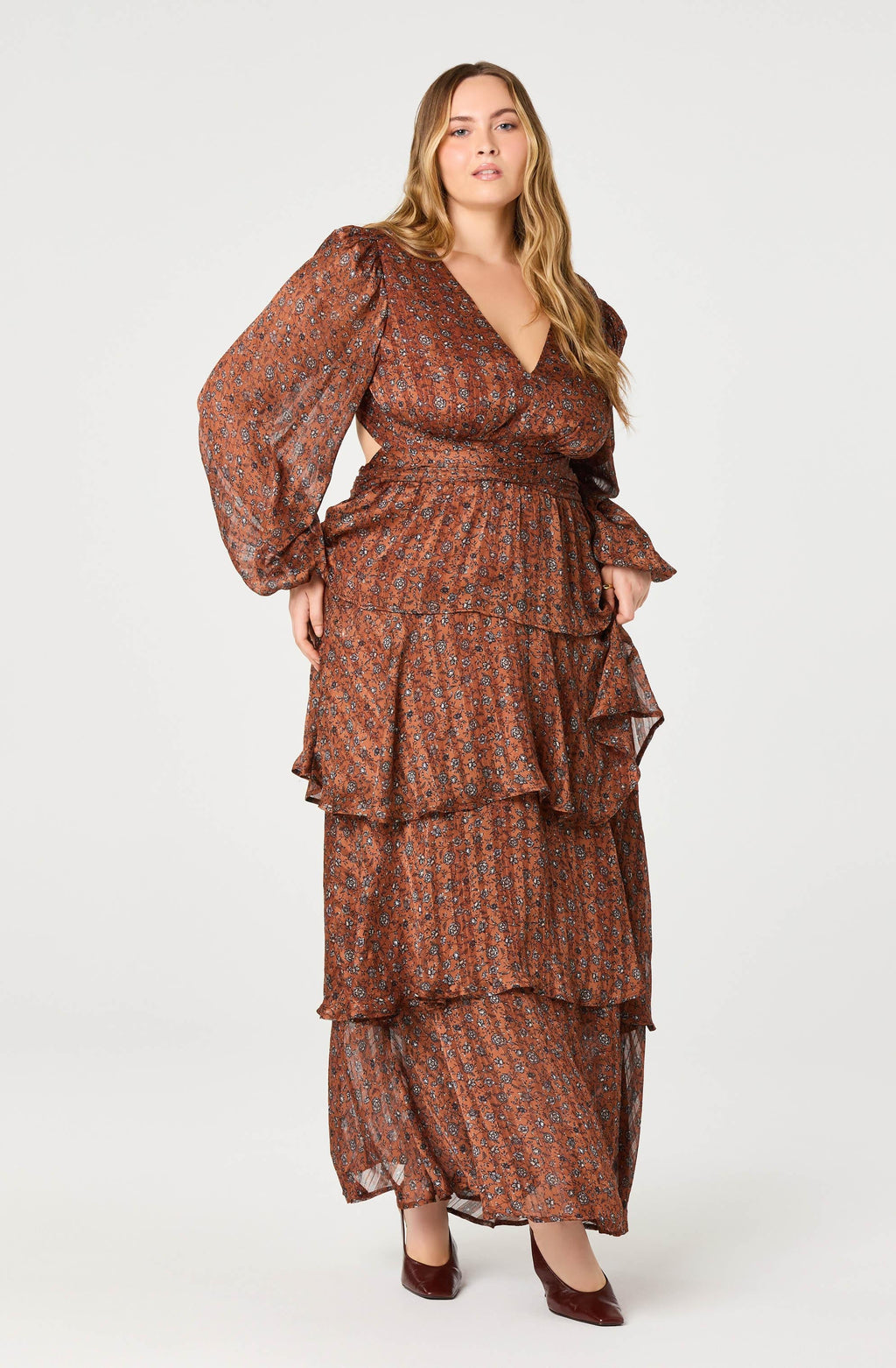 Anora Floral Tiered Maxi Dress