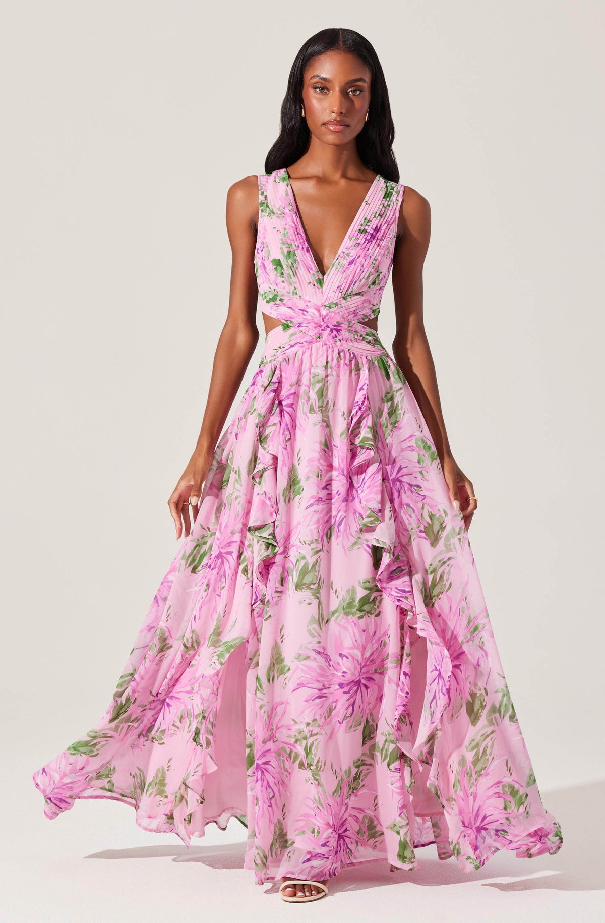 Noya Floral Cutout Maxi Dress
