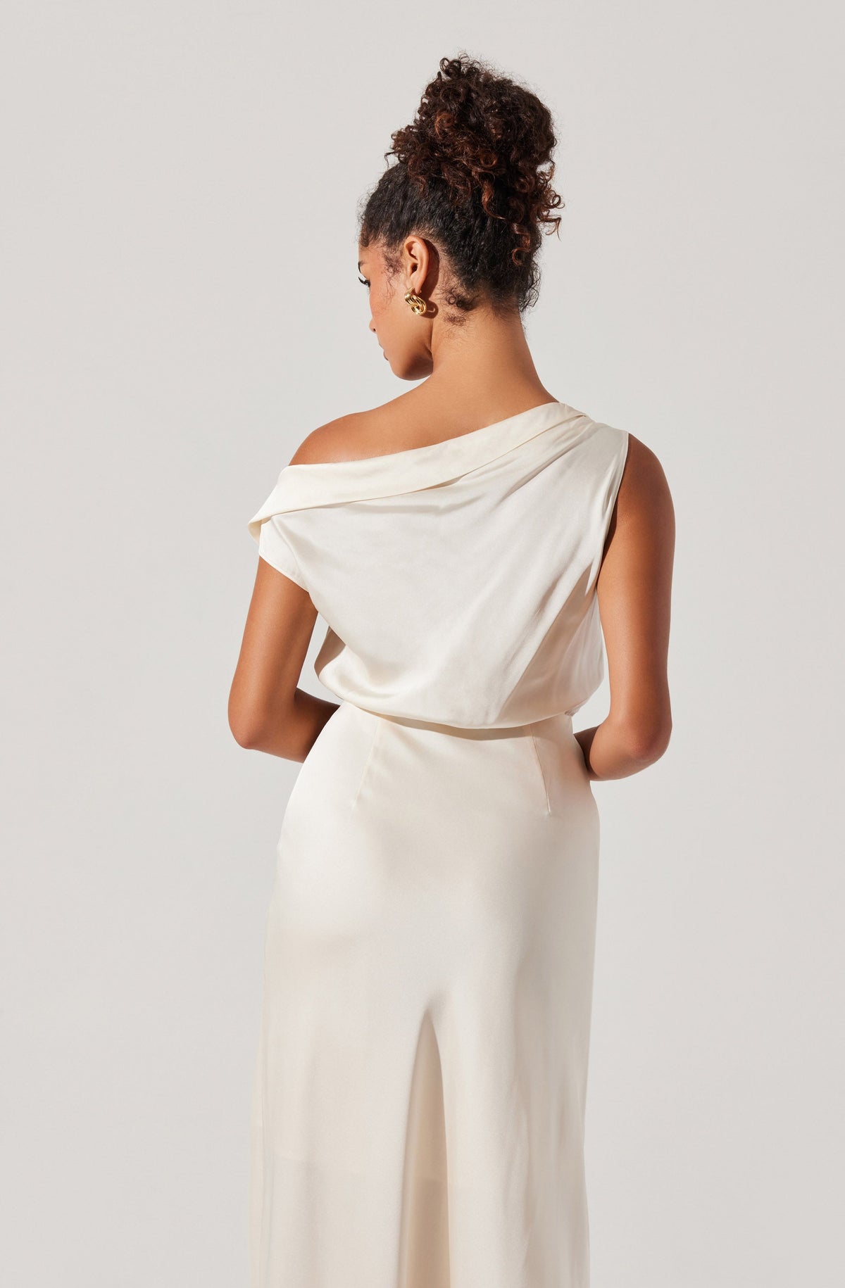 Monroe Satin Off Shoulder Dress