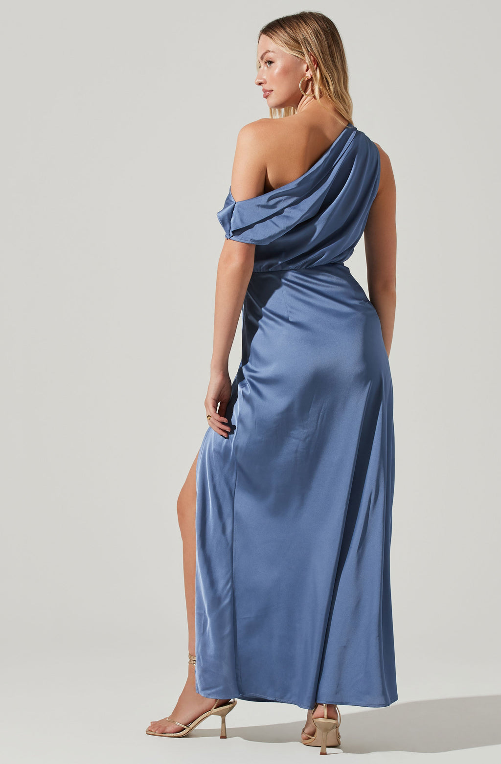 Monroe Satin Off Shoulder Maxi Dress