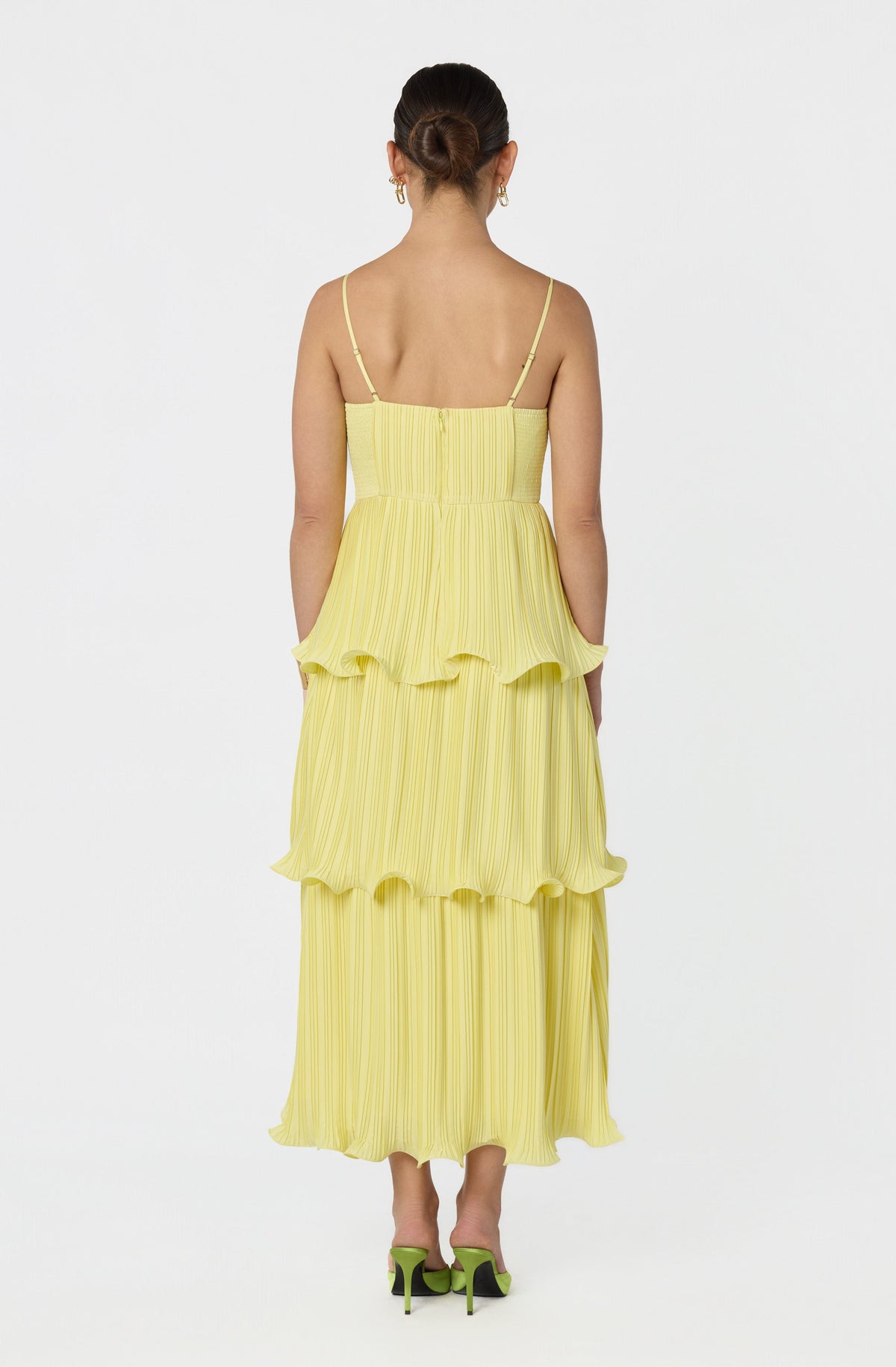 Lupin Pleated Tiered Maxi Dress