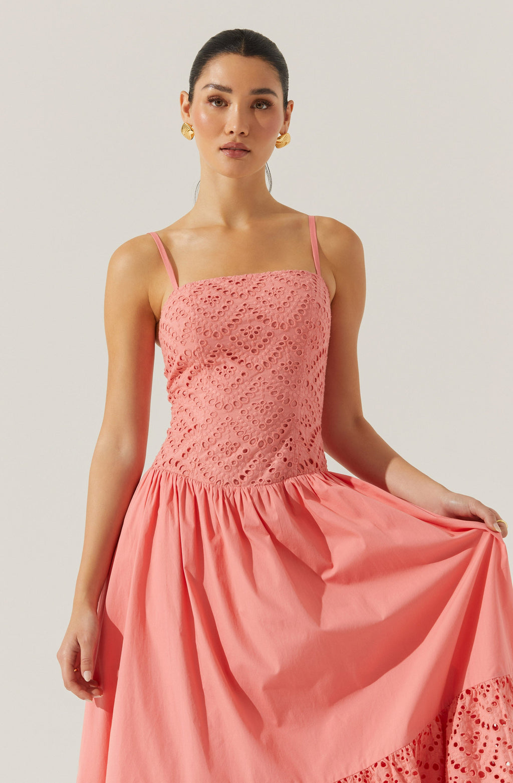 Nathalia Eyelet Midi Dress
