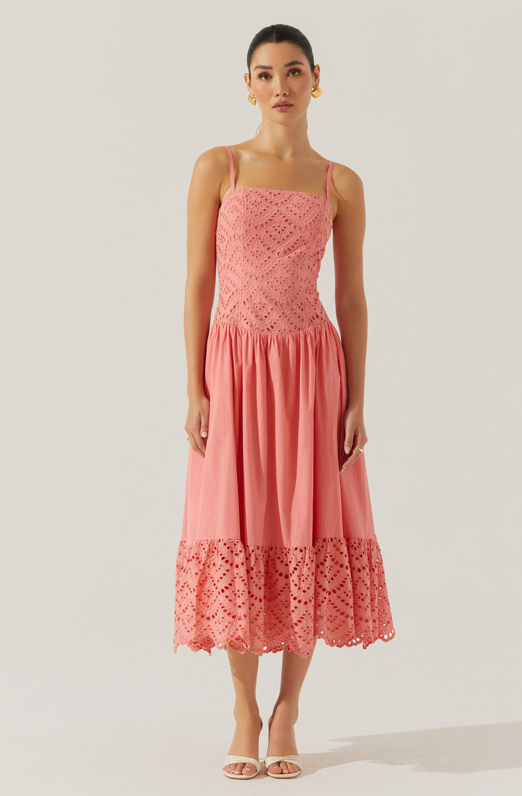 Nathalia Eyelet Midi Dress