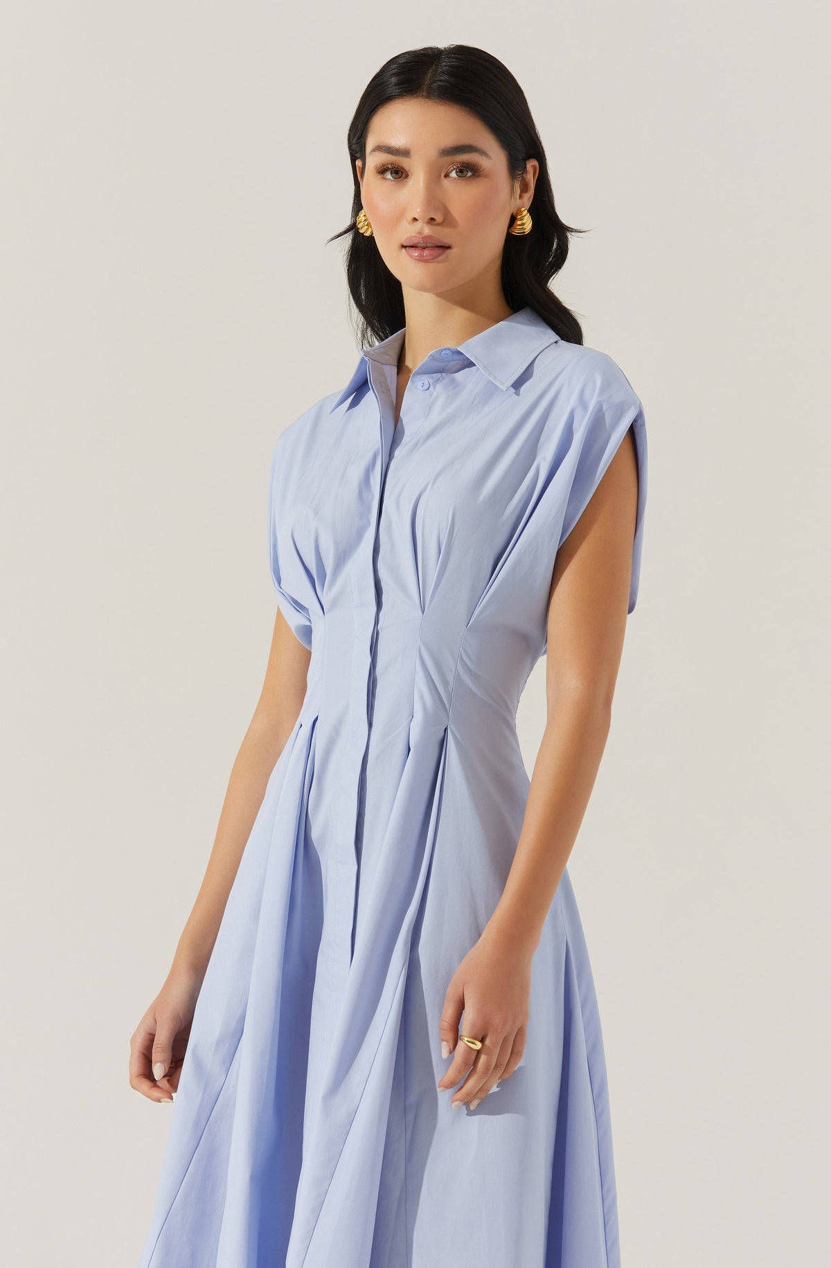 Beckett Tapered Waist Pleated Dress