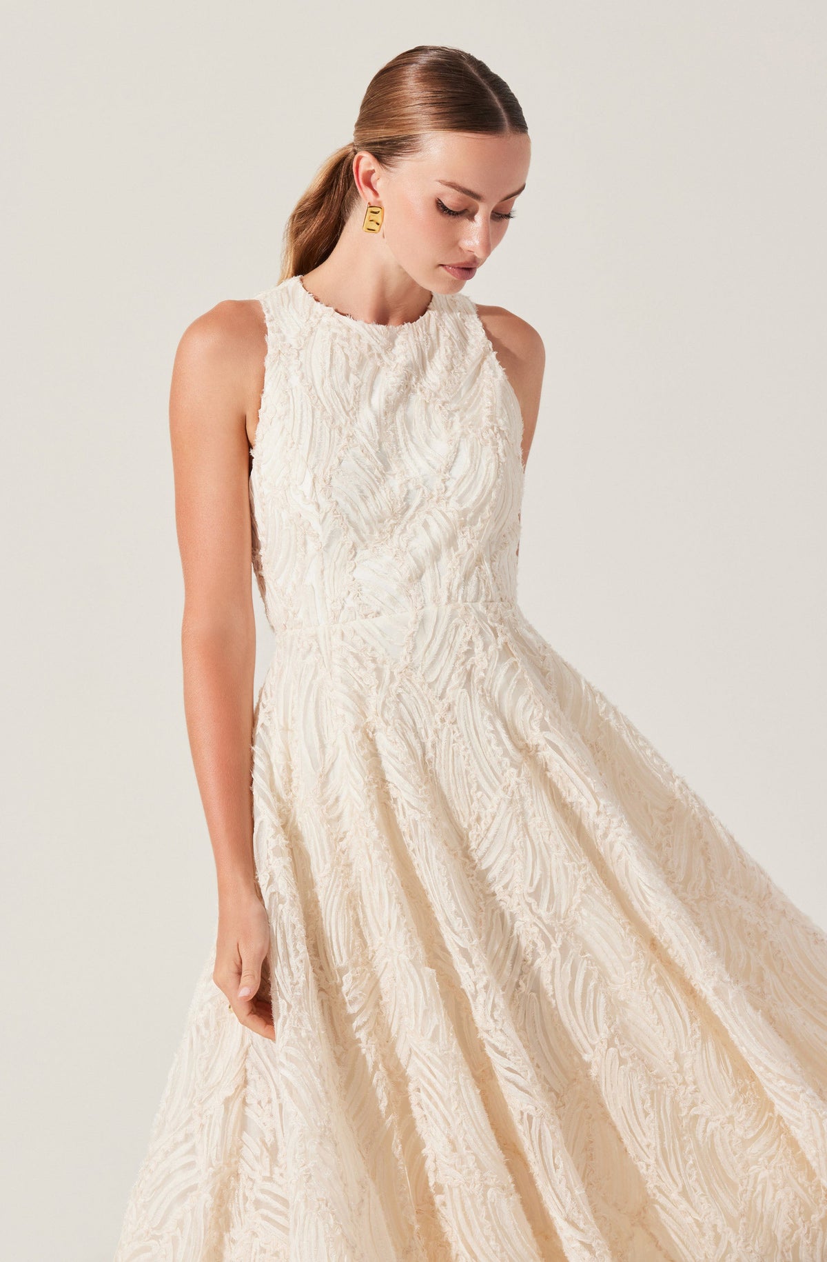 Lillemor 3D Textured Midi Dress