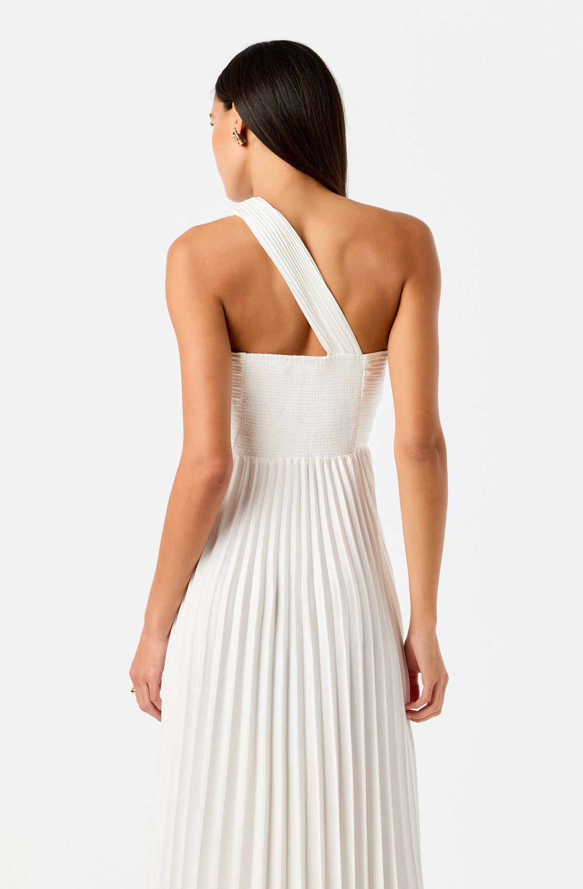 Rasya One-Shoulder Pleated Maxi Dress