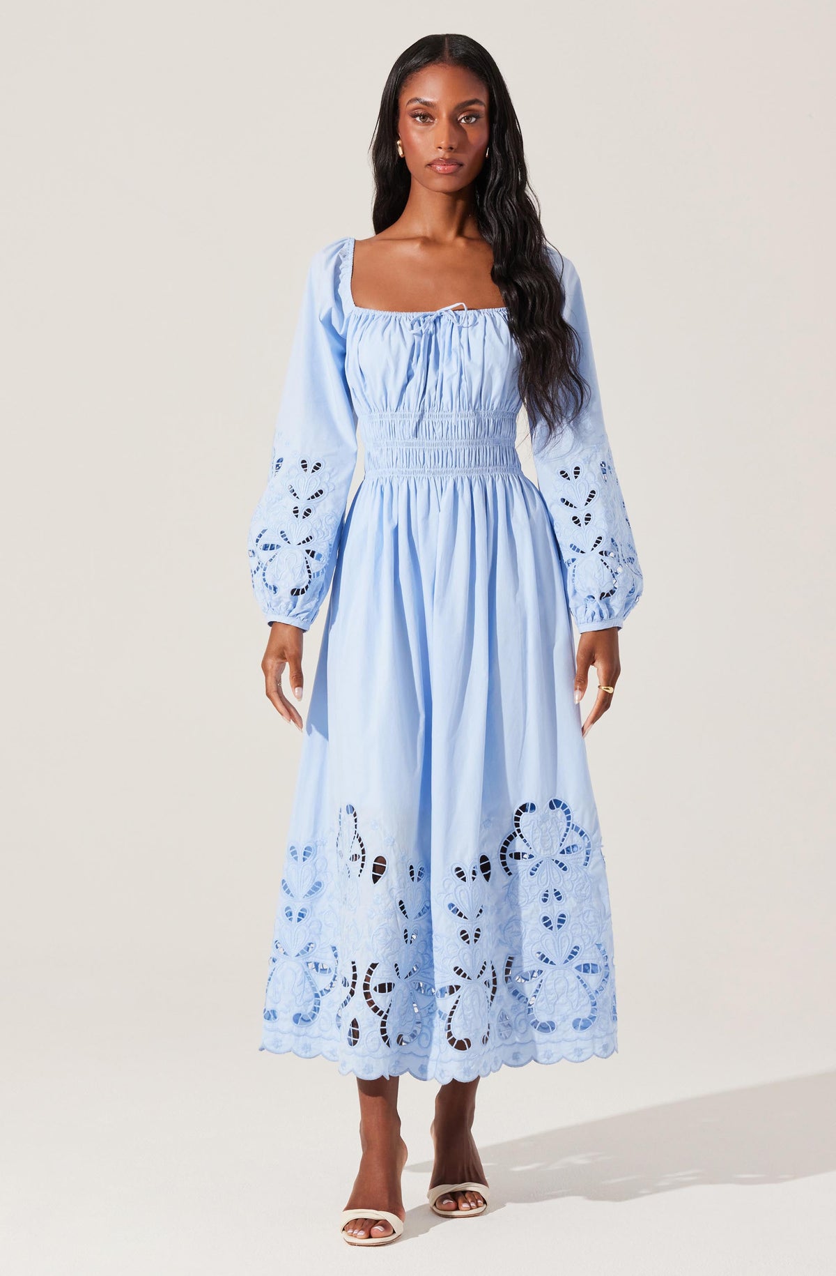 Wisnia Eyelet Embroidered Dress