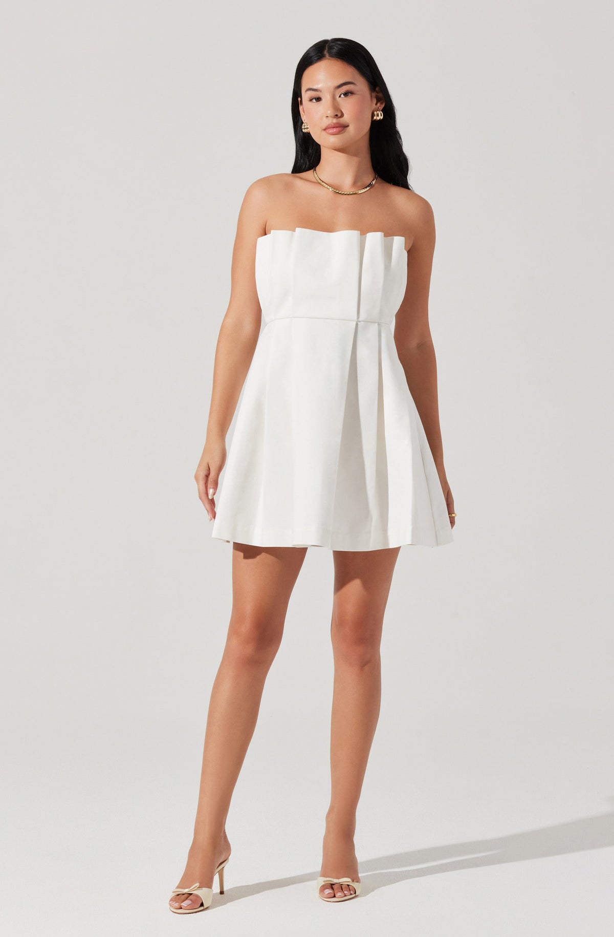Clemira Pleated Mini Dress