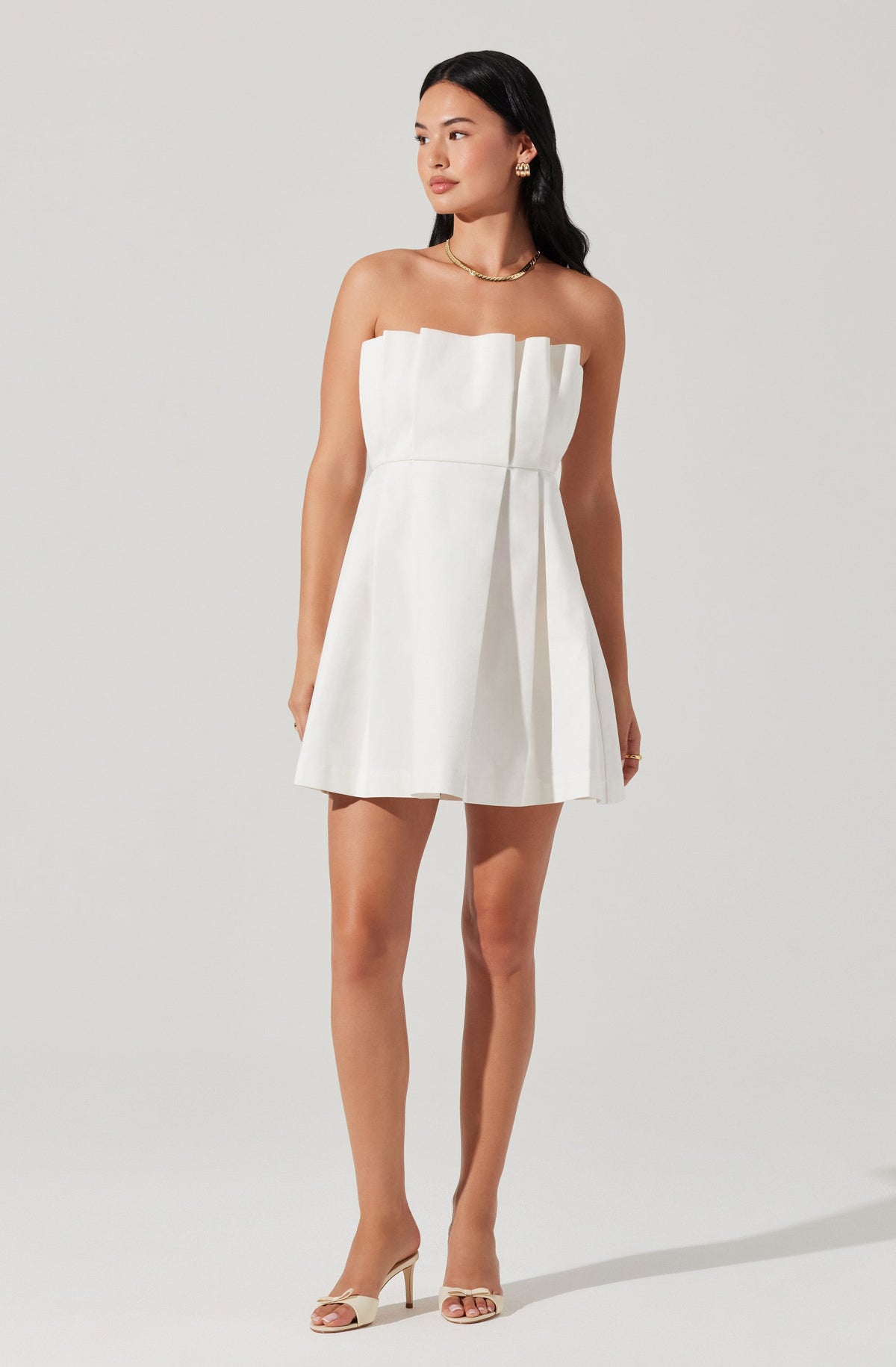 Clemira Pleated Mini Dress