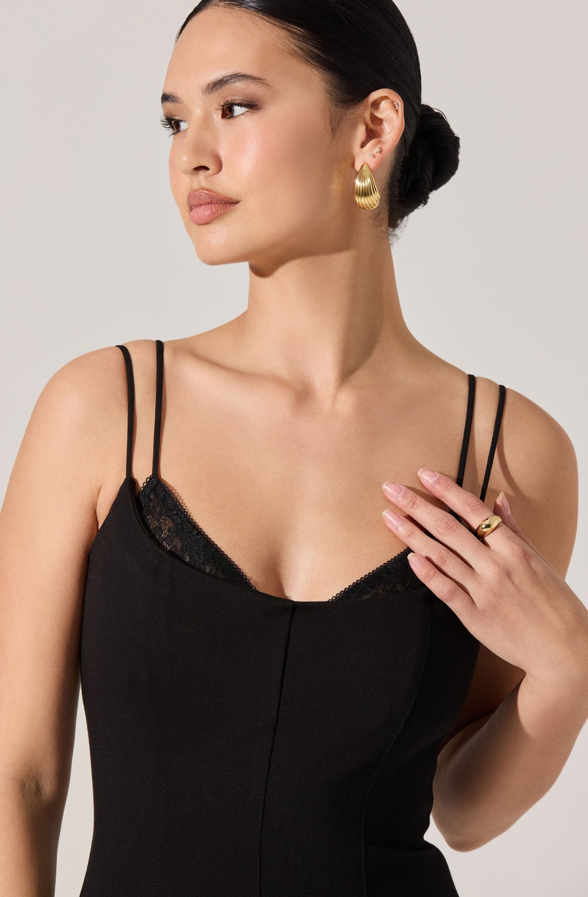 Allura Peekaboo Lace Midi Dress