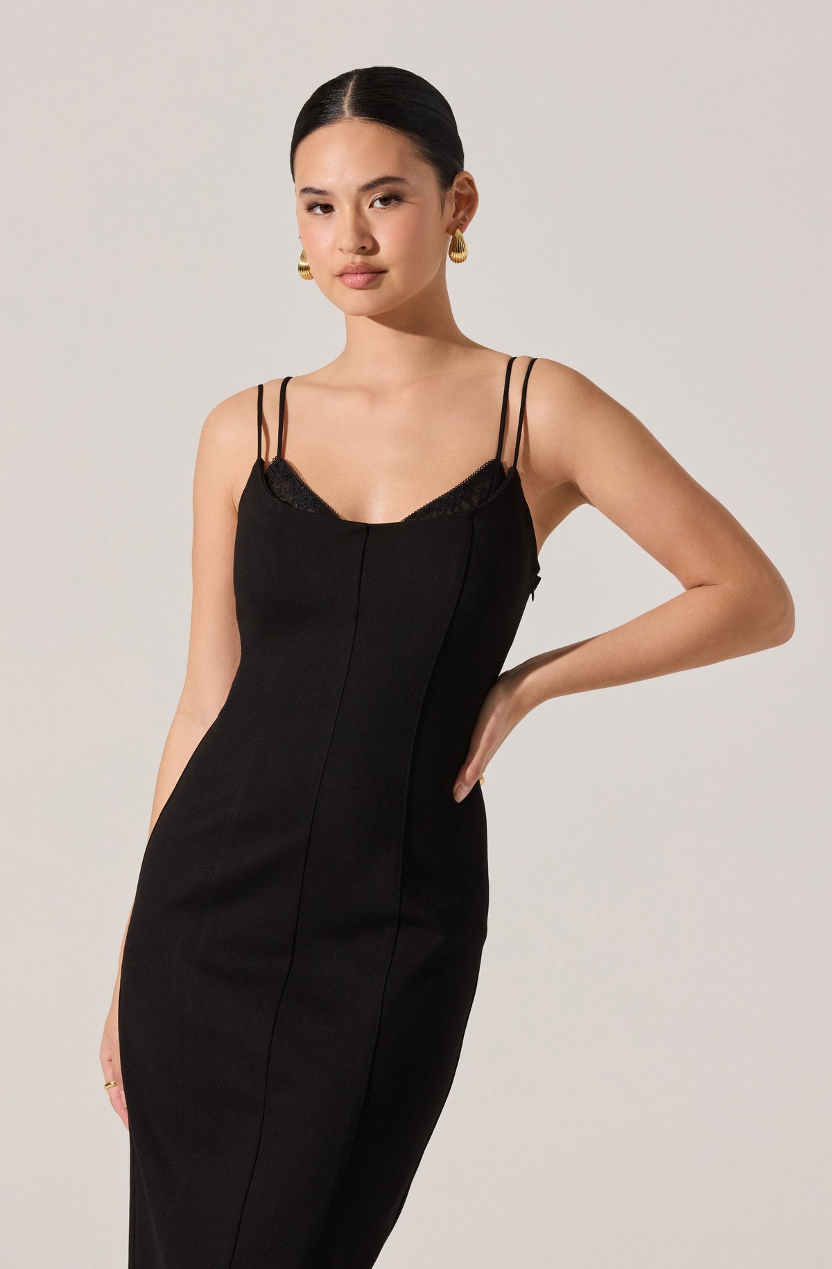 Allura Peekaboo Lace Midi Dress