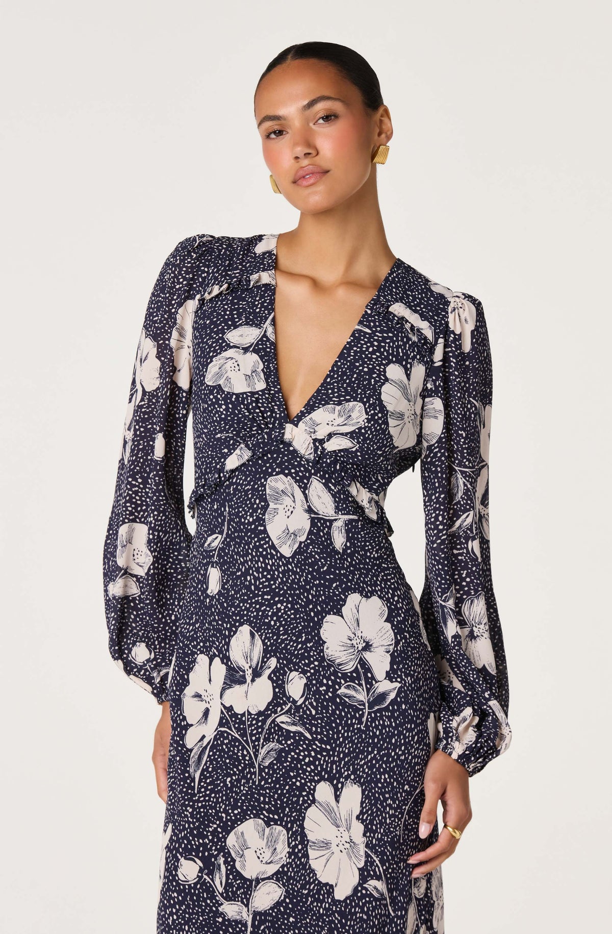 Calantha Floral V-Neck Maxi Dress