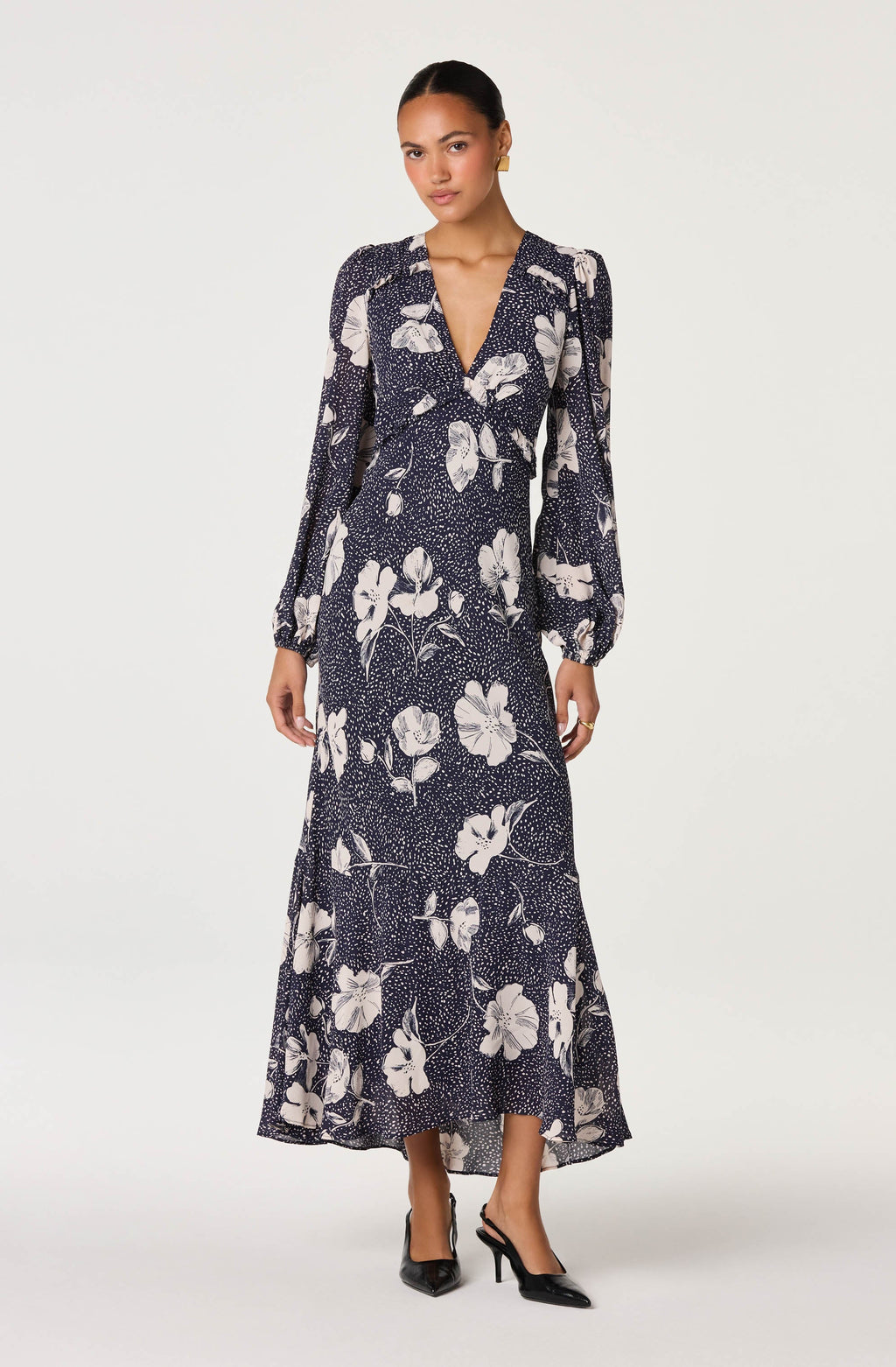 Calantha Floral V-Neck Maxi Dress