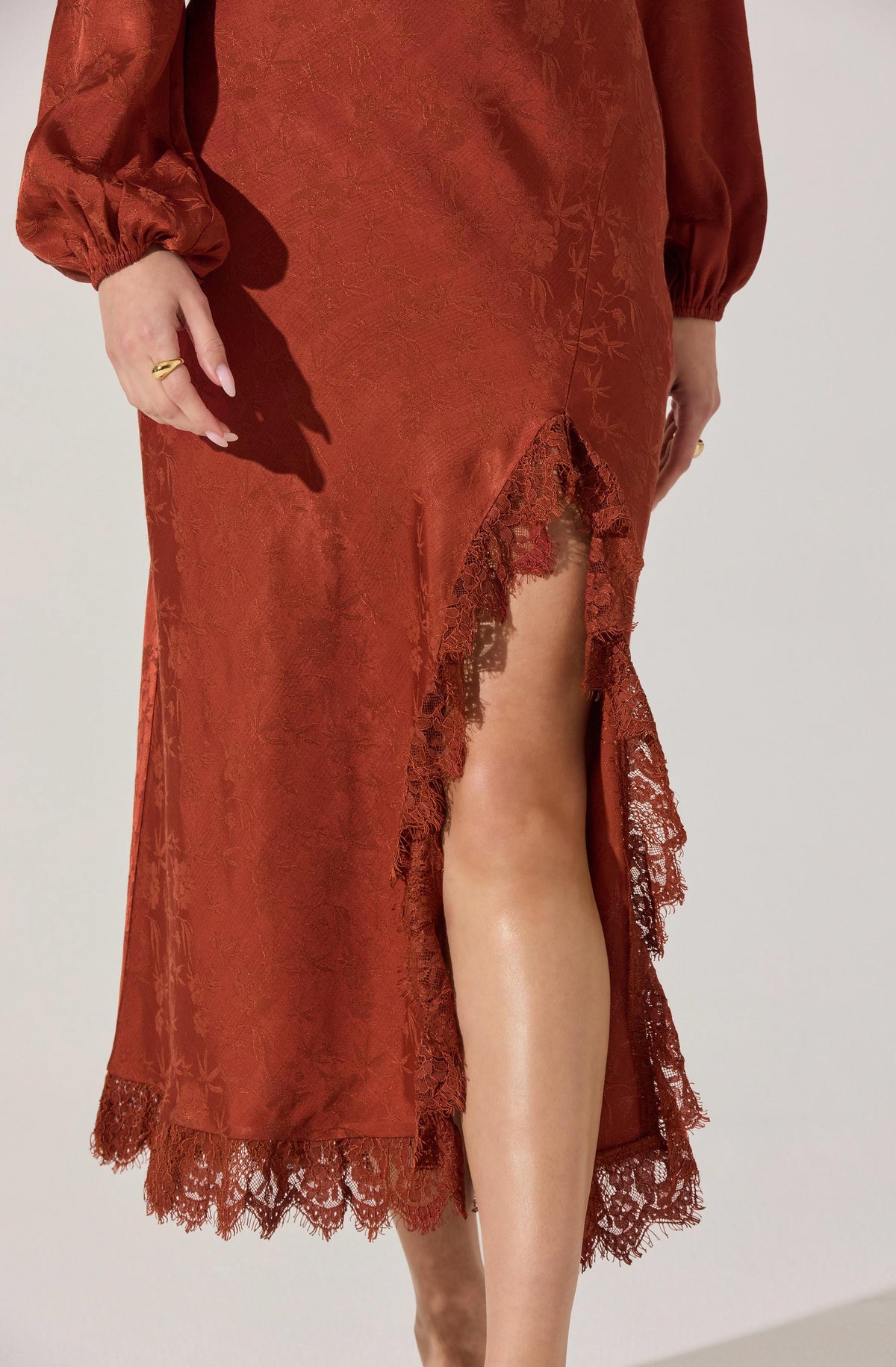 Ilaria Floral Jacquard Midi Dress