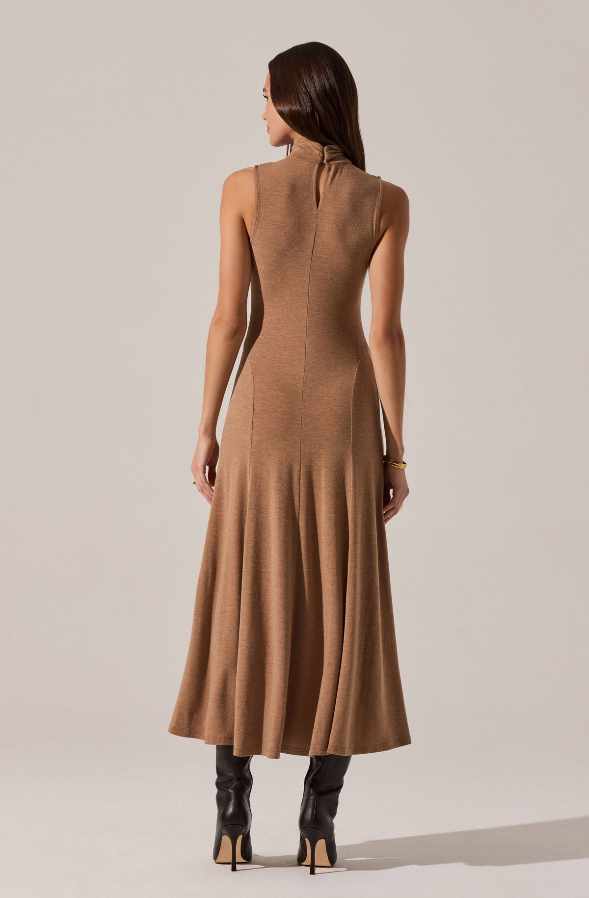 Haylie Sleeveless Turtleneck Sweater Dress