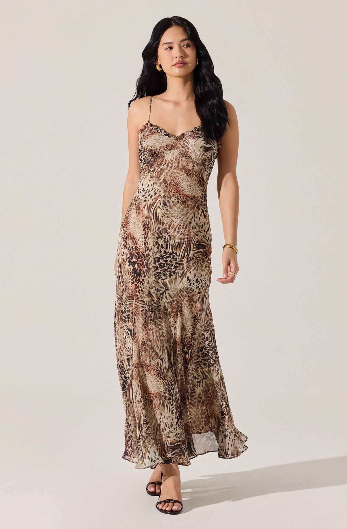 Maeryn Sweetheart Ruffle Maxi Dress
