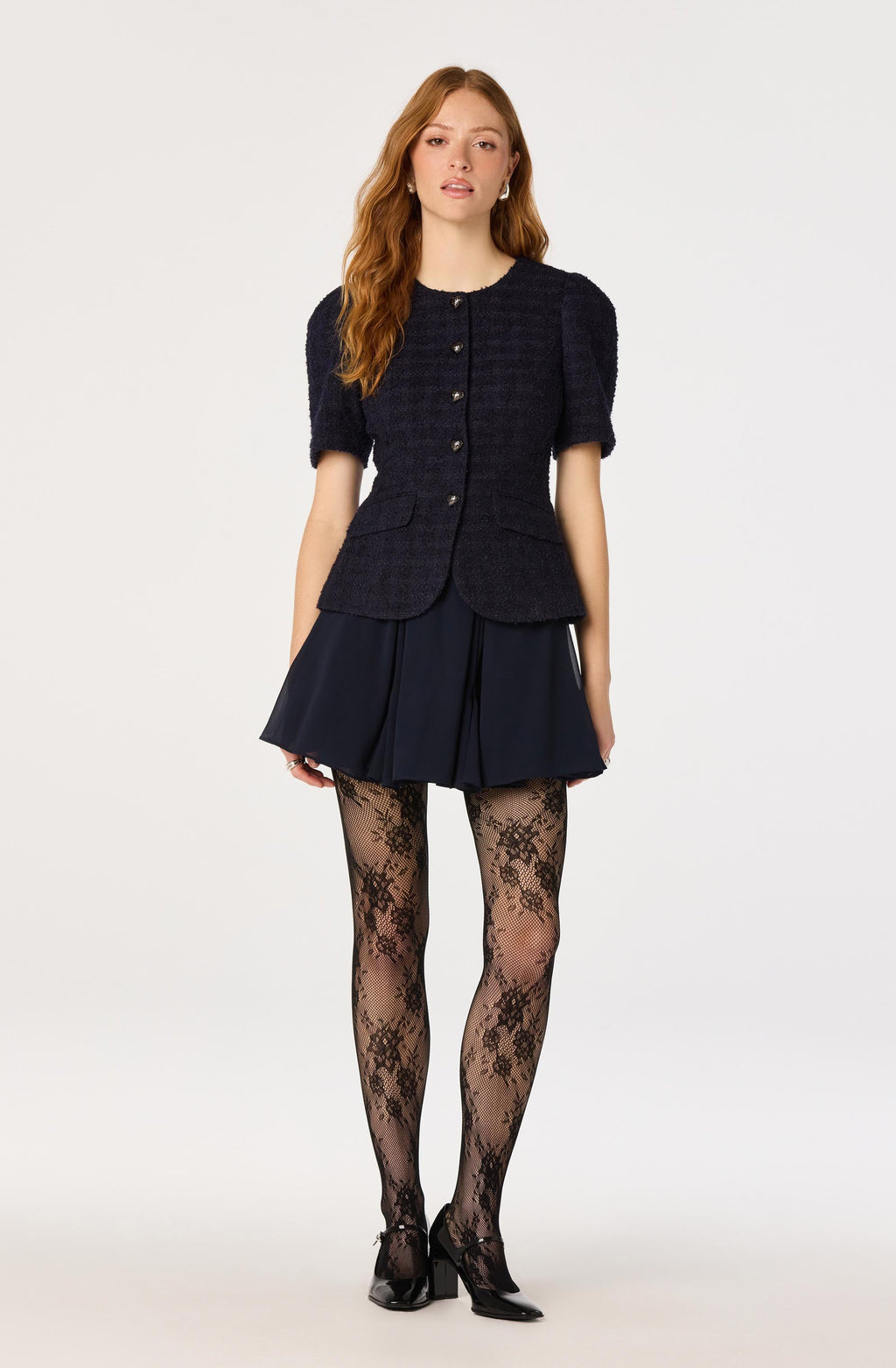 Ryleigh Tweed Mini Dress