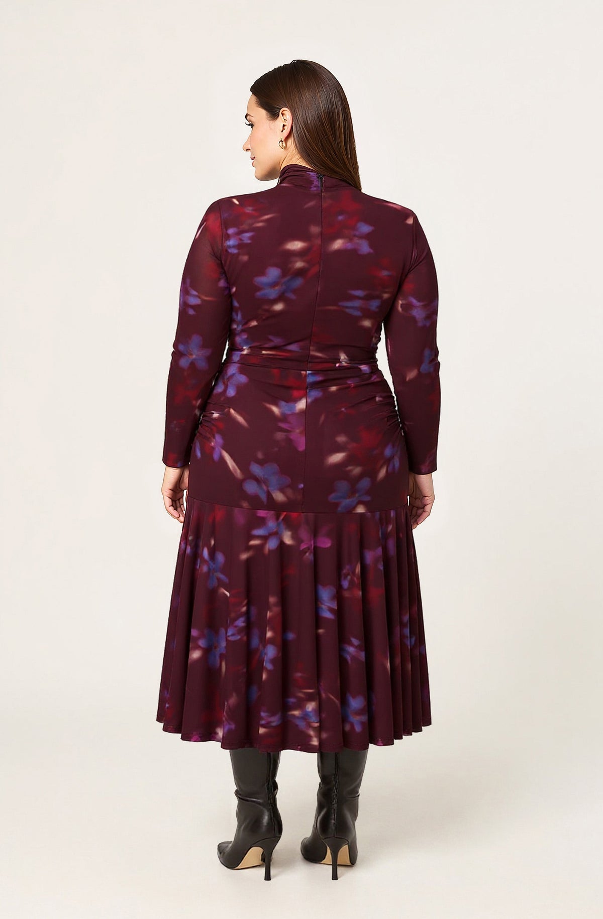 Aubriella Floral Mesh Midi Dress