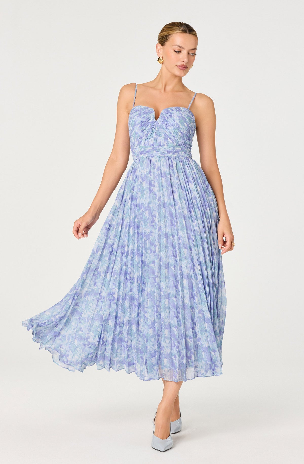 Bayley Floral Pleated Maxi Dress 1/30