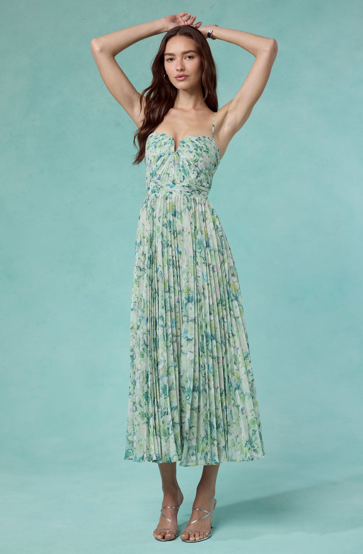Bayley Floral Pleated Maxi Dress 1/30