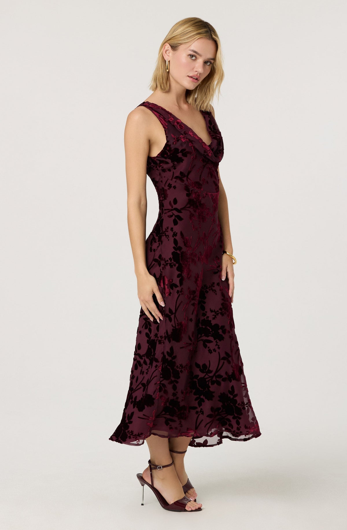 Floris Burnout Floral Maxi Dress