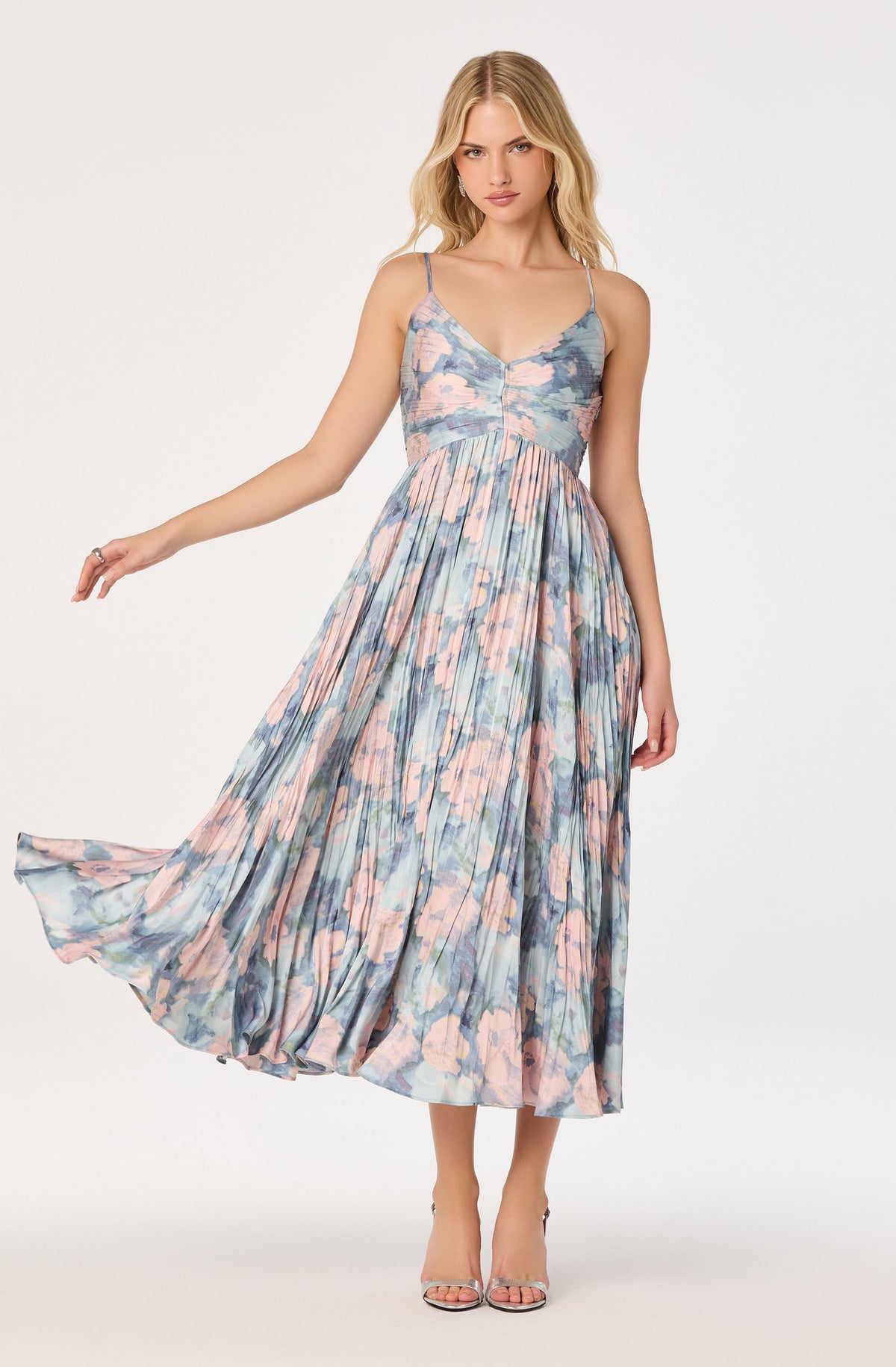 Maeve Pleated Midi Dress