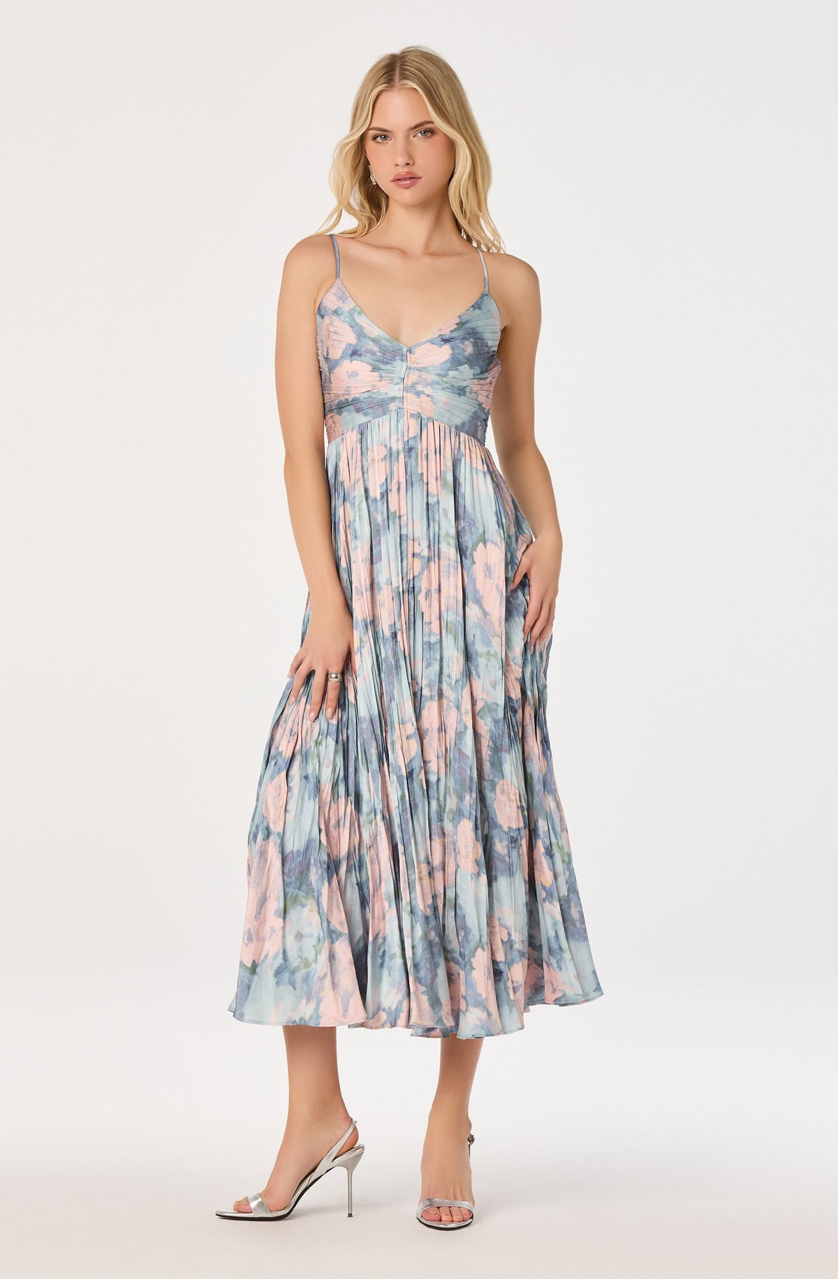 Maeve Pleated Midi Dress