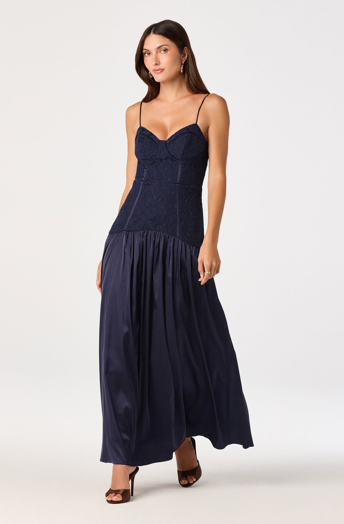 Kaylani Lace Bustier Maxi Dress