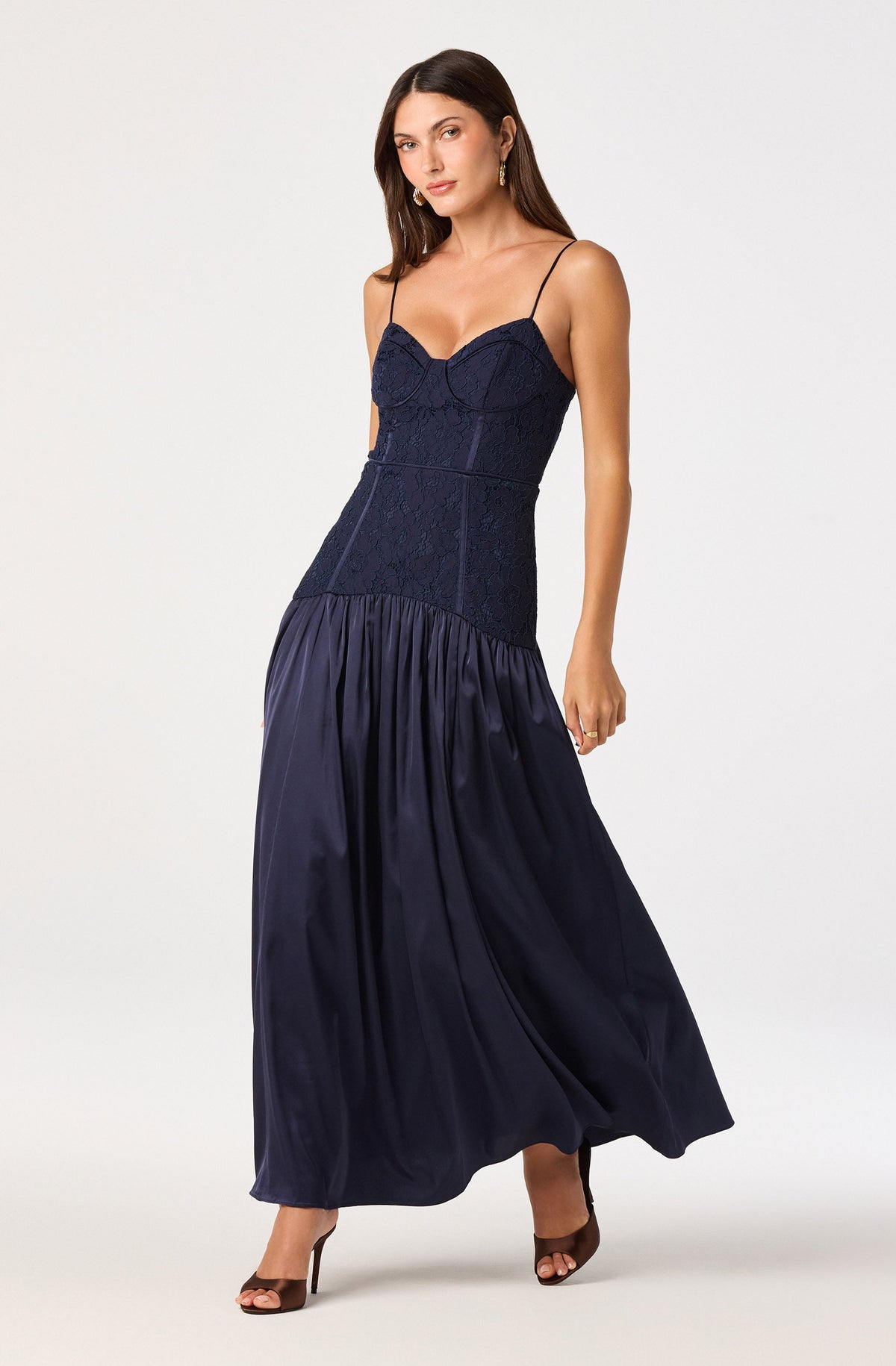 Kaylani Lace Bustier Maxi Dress