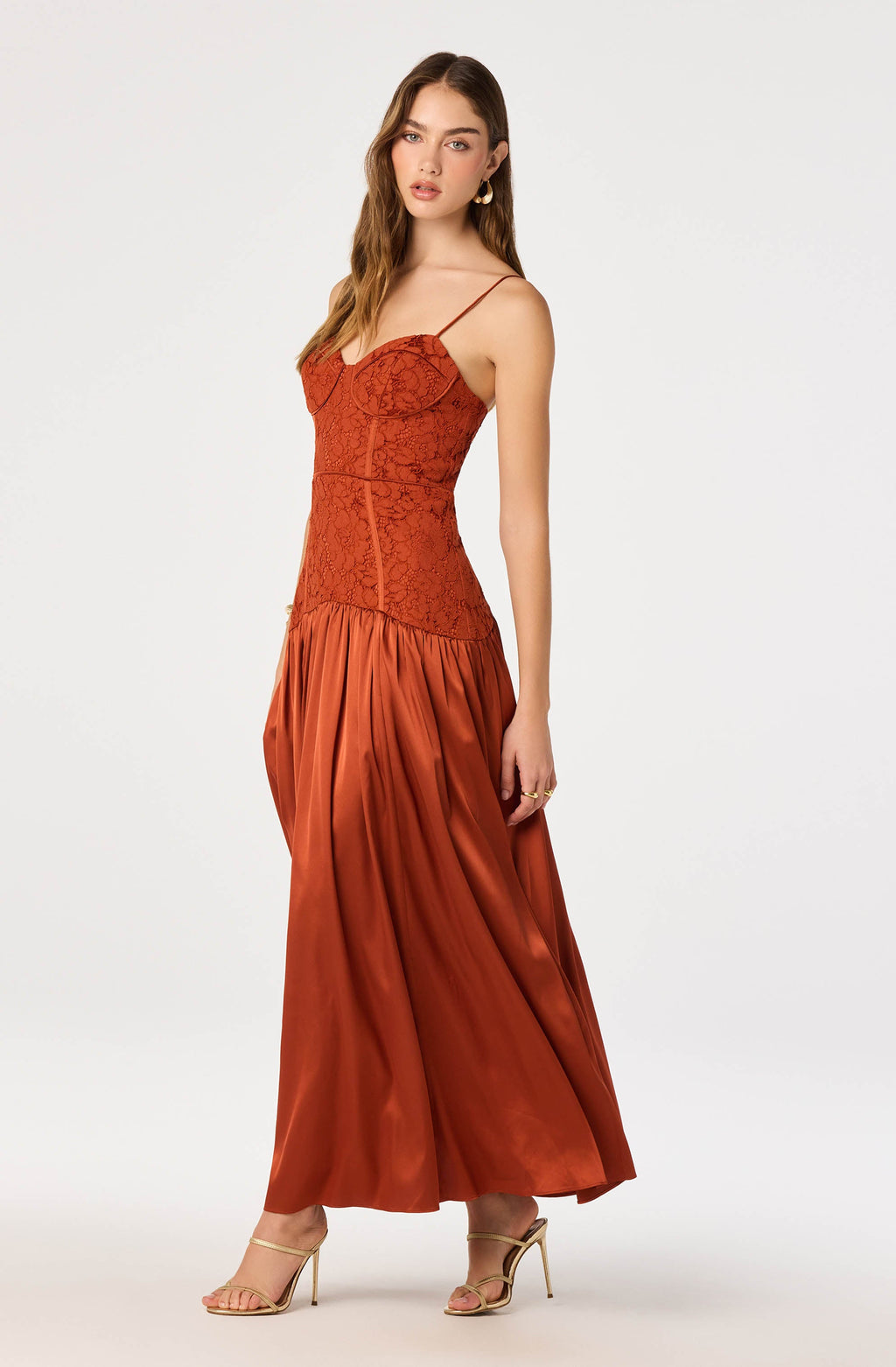 Kaylani Lace Bustier Maxi Dress