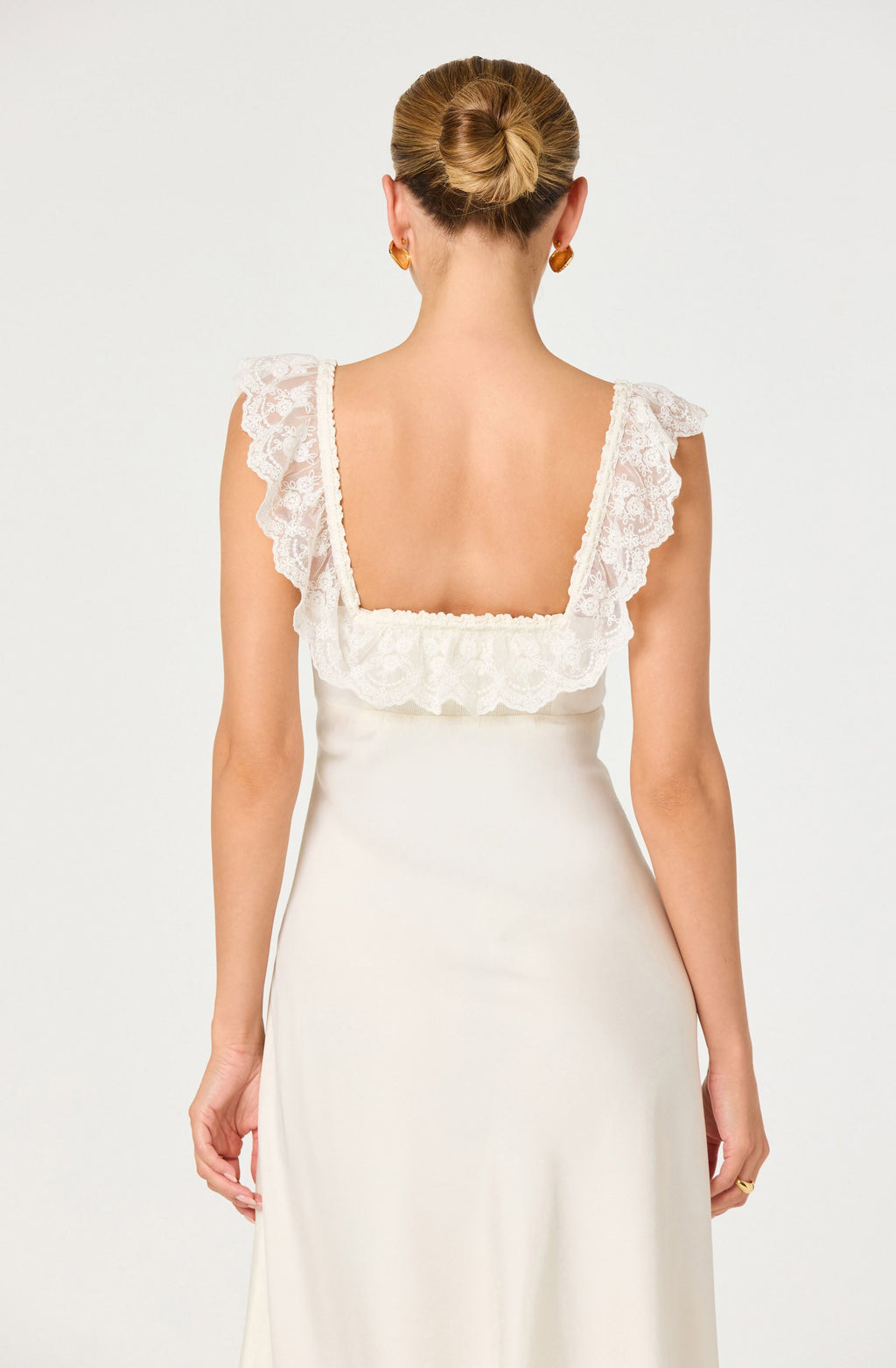 Makiya Lace Strap Empire Waist Midi Dress