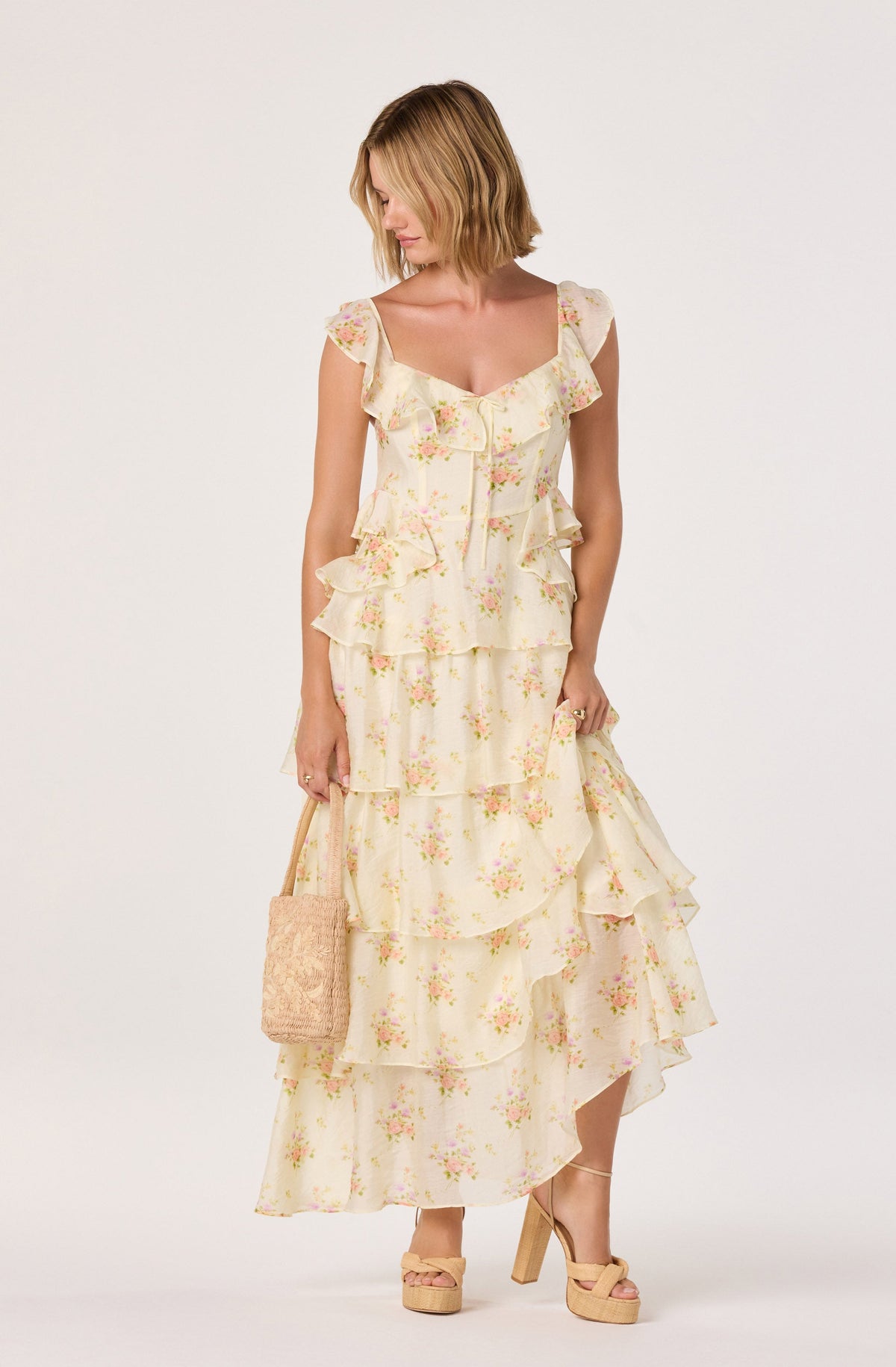 Adessa Floral Ruffle Tiered Maxi Dress