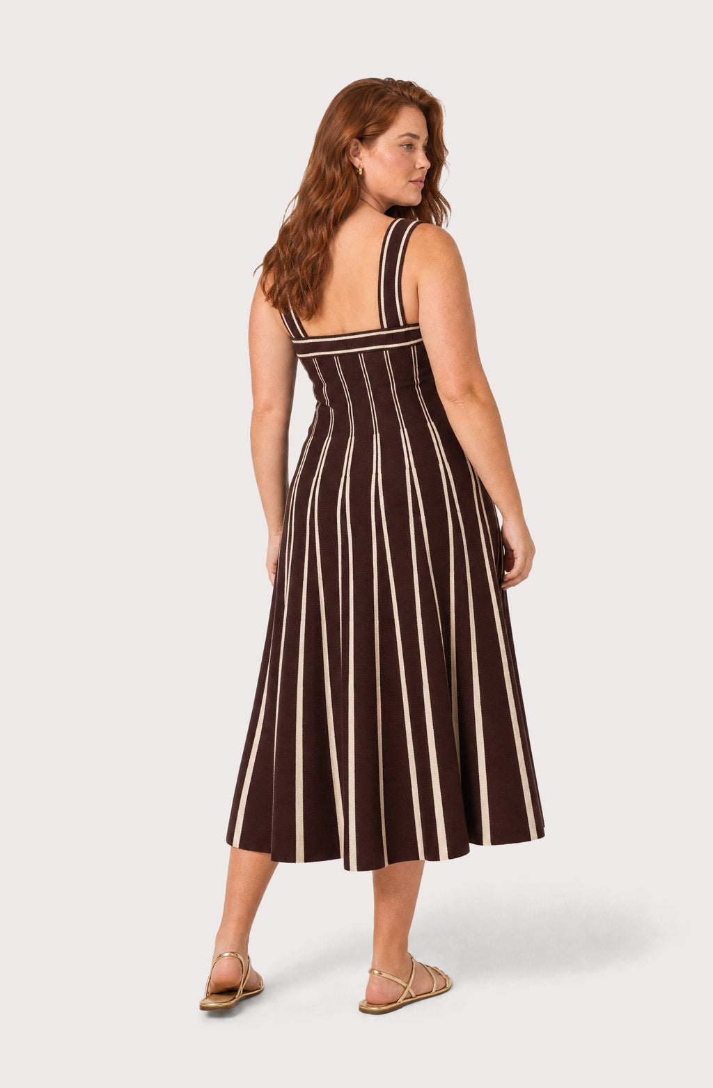 Marlen Striped Knit Maxi Dress