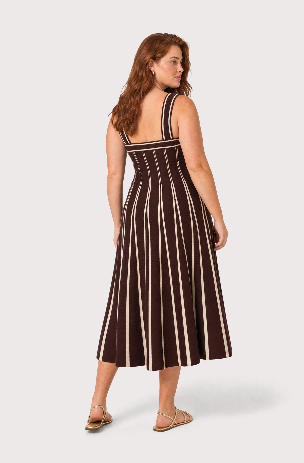 Marlen Striped Knit Maxi Dress