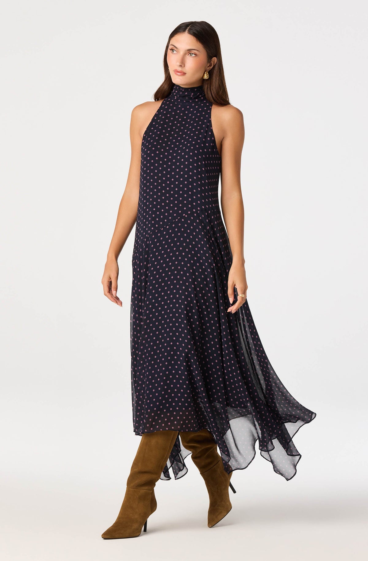 Tiana Polka Dot Maxi Dress