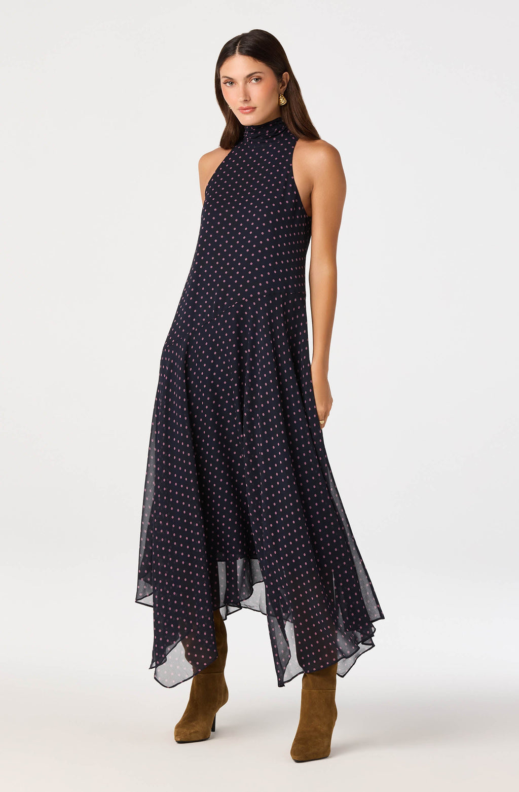 Tiana Polka Dot Maxi Dress