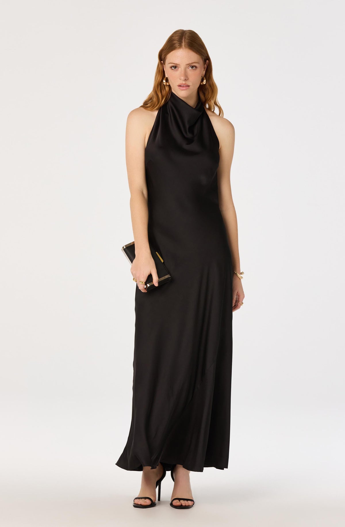 Mackenzi Satin Halter Maxi Dress