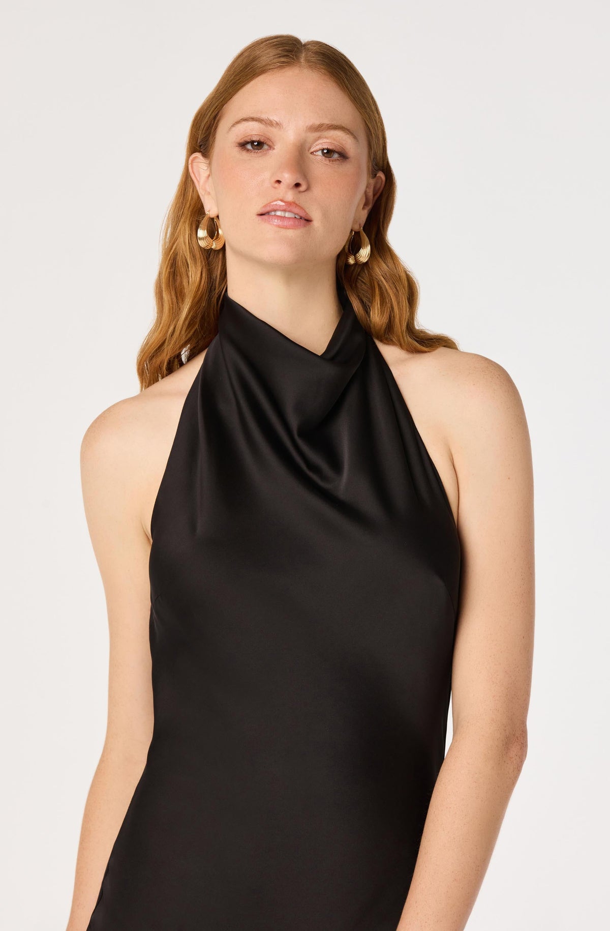 Mackenzi Satin Halter Maxi Dress