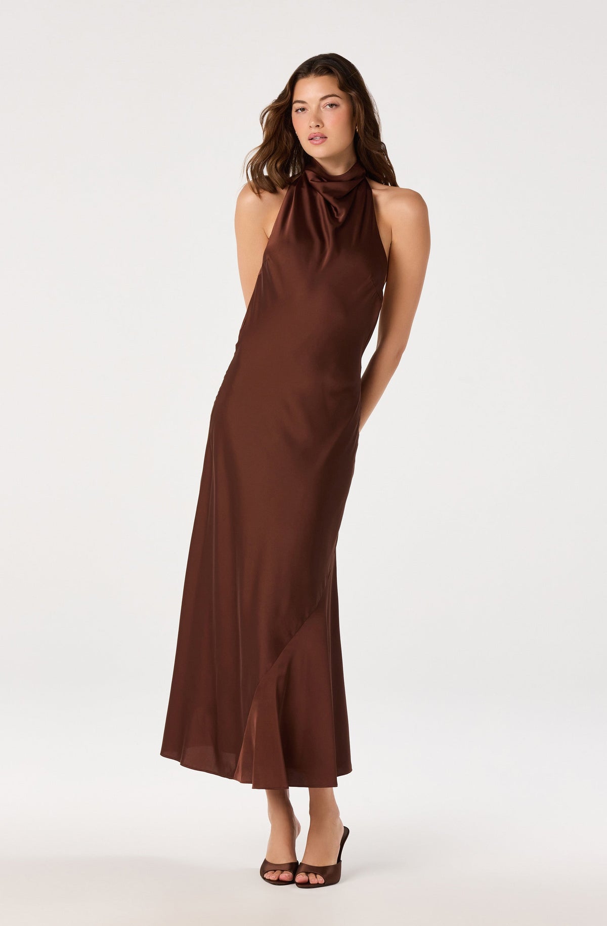 Mackenzi Satin Halter Maxi Dress