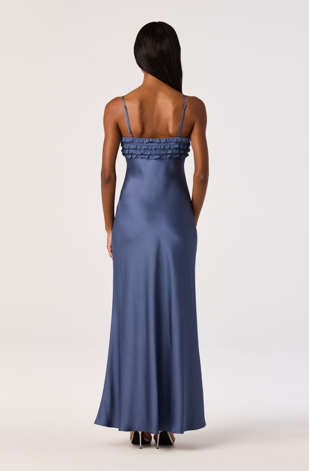 Jade Bow-Detail Satin Maxi Dress