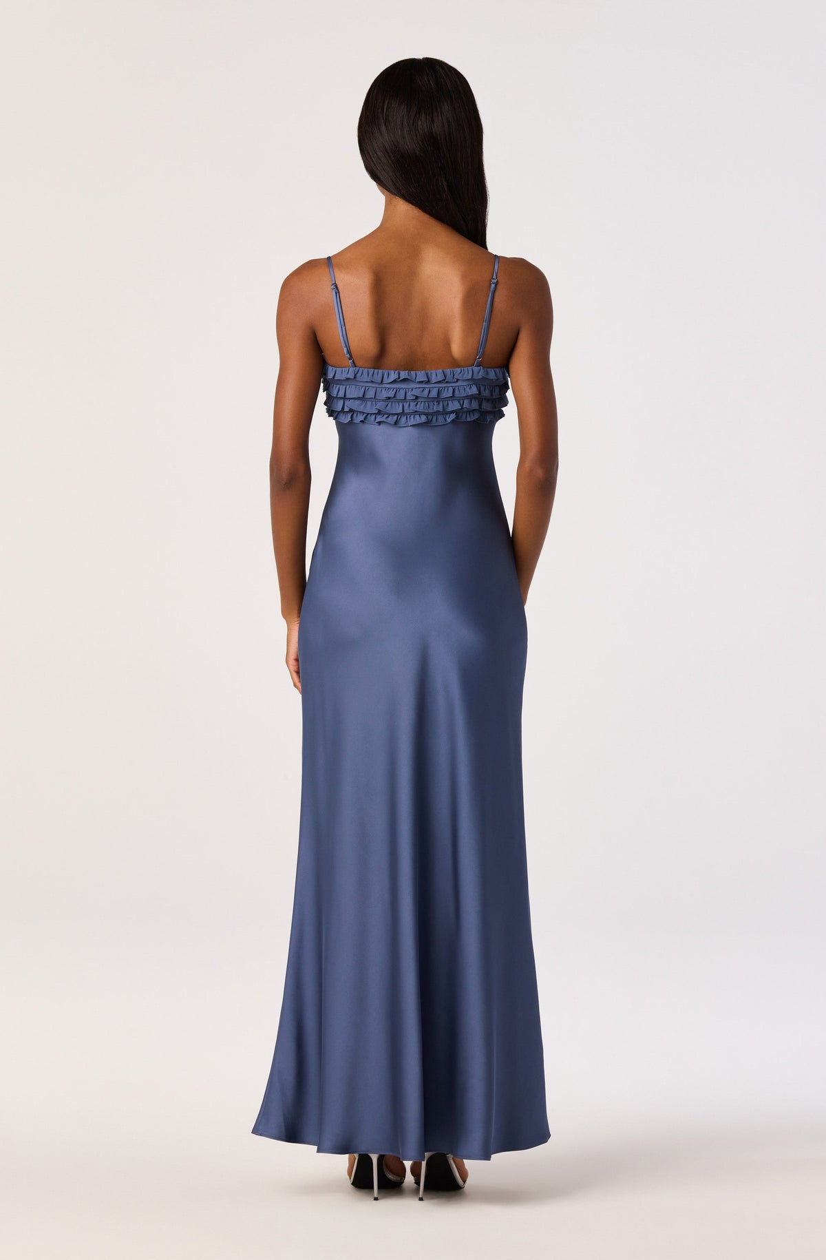 Jade Bow-Detail Satin Maxi Dress