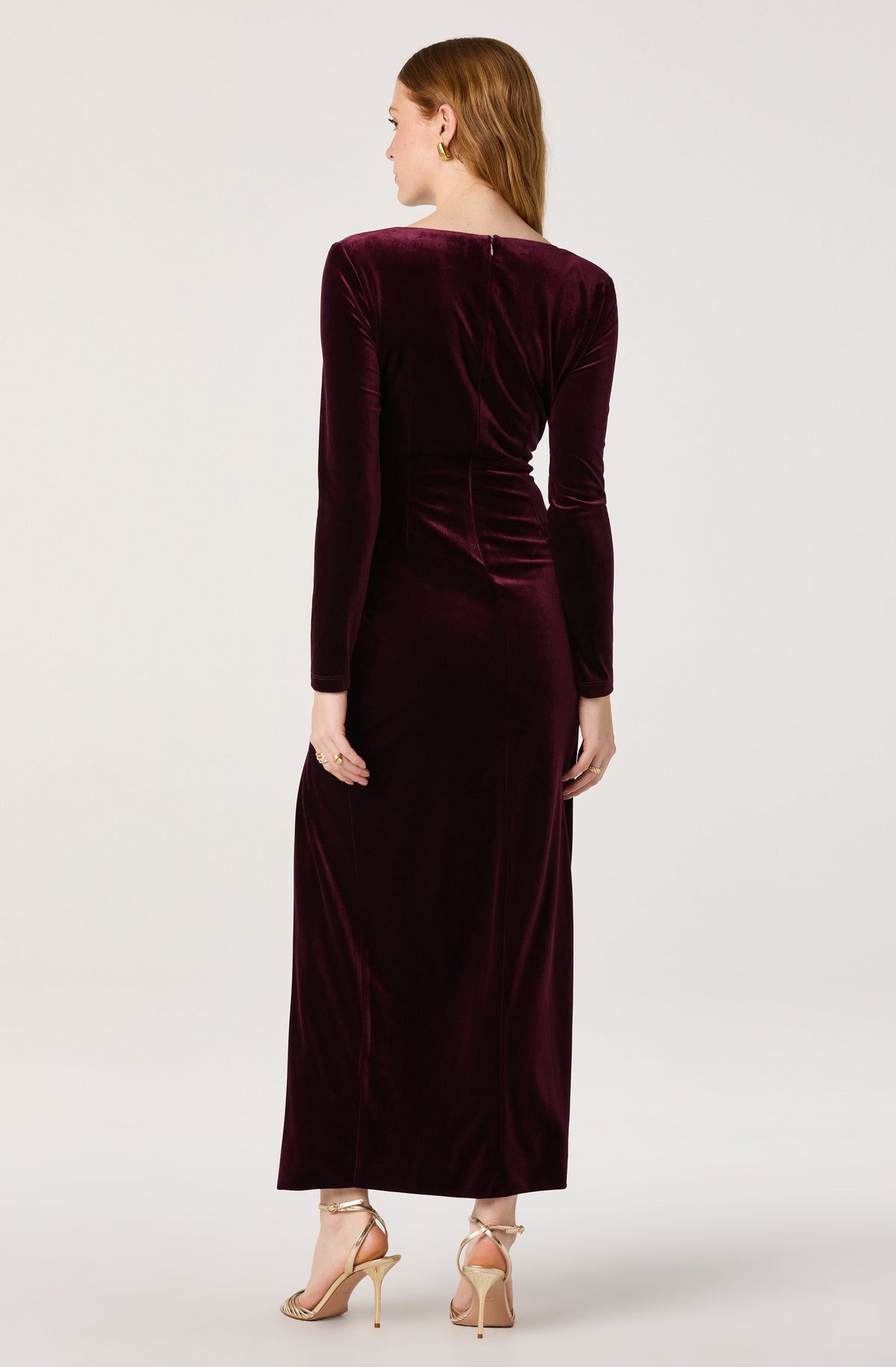 Berlinda Chain Cutout Velvet Maxi Dress