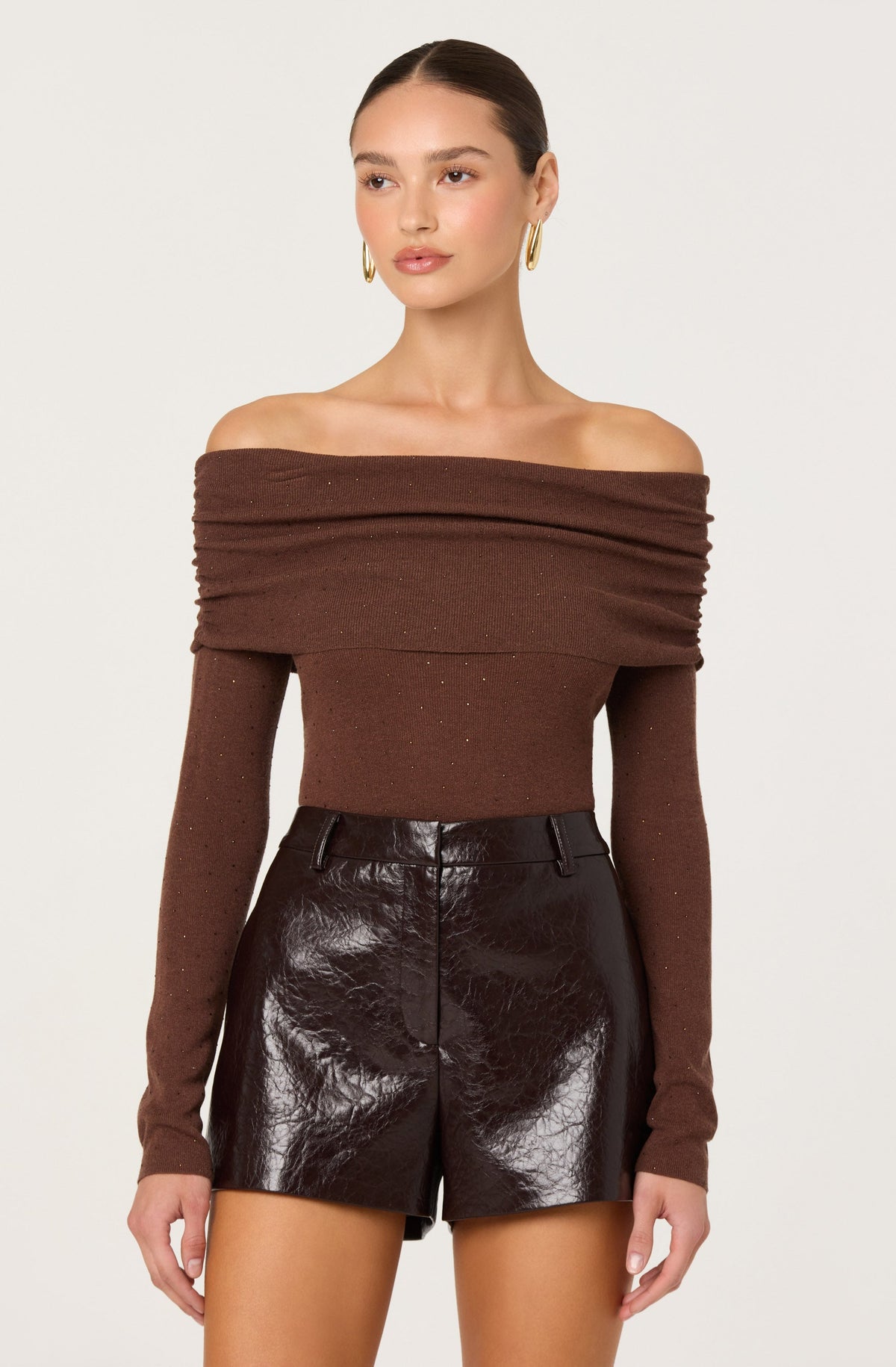 Wynn Faux Leather Shorts