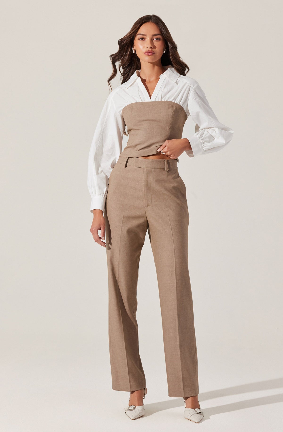 Brooks Pleated Tailored Pants
