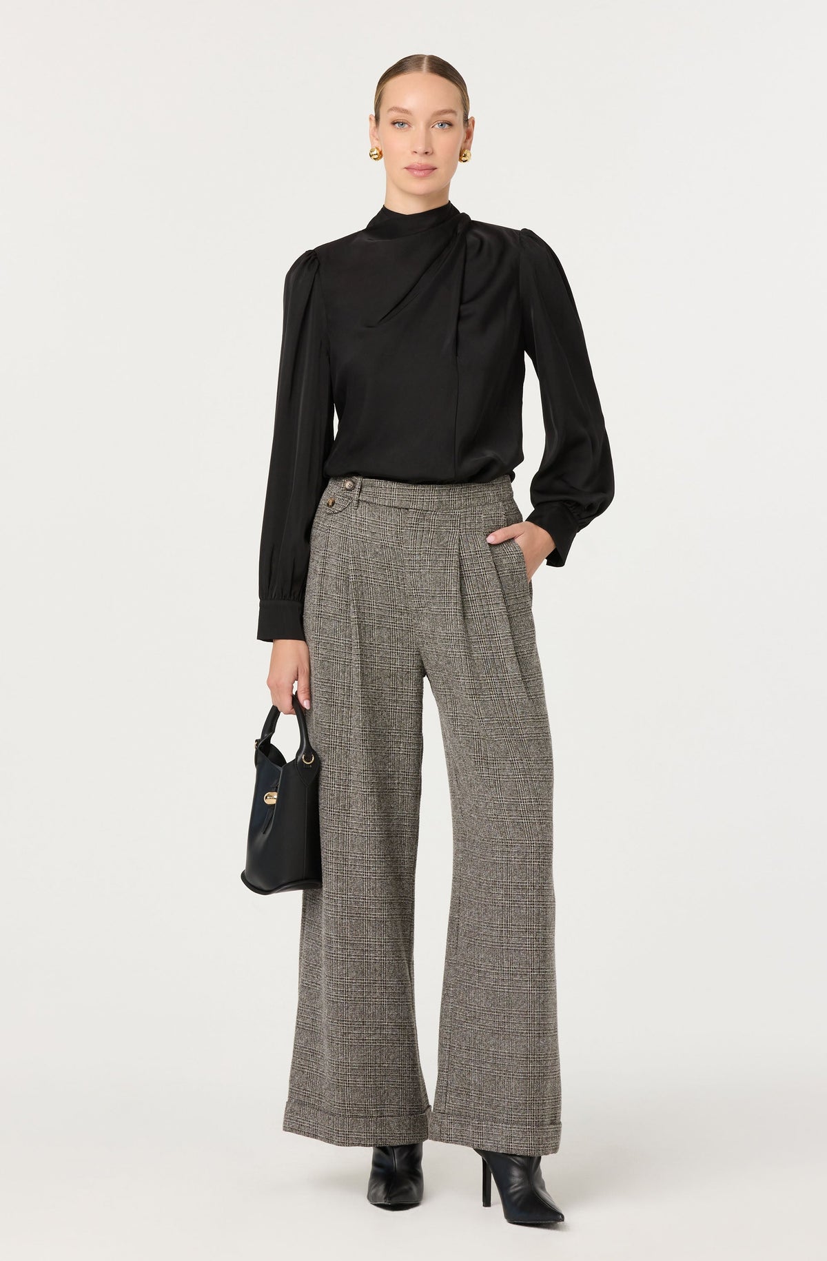 Lanie Relaxed Tweed Trousers