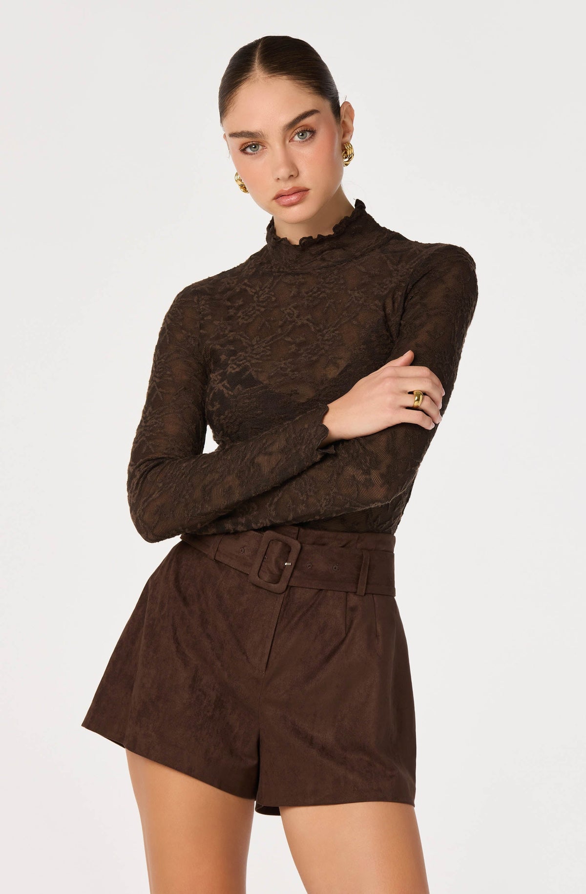 Rain Faux Suede High-Rise Shorts